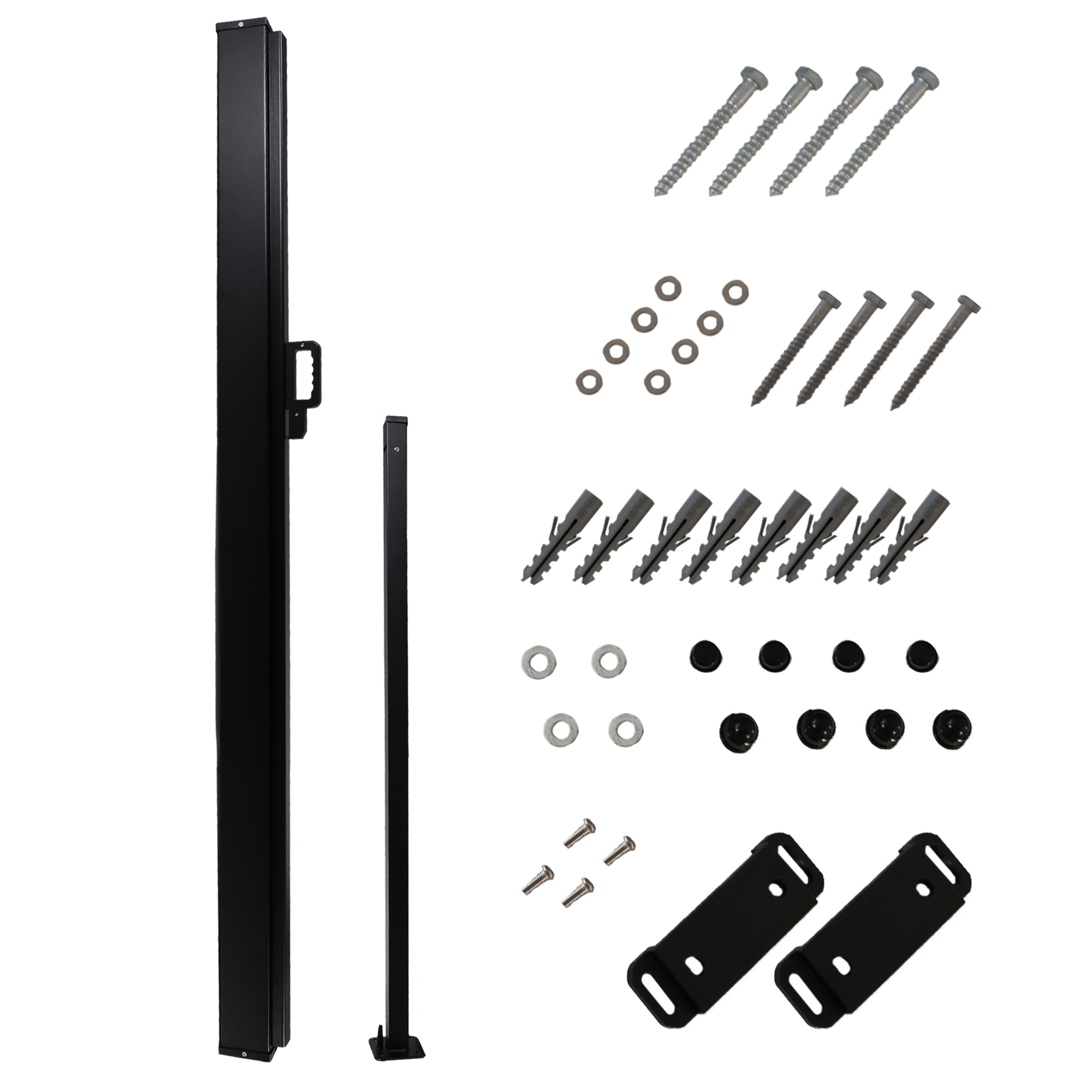 Seitenmarkise ausziehbar links, 180 cm hoch, Seitenrollo mit Fotodruck Südsee NA099-R