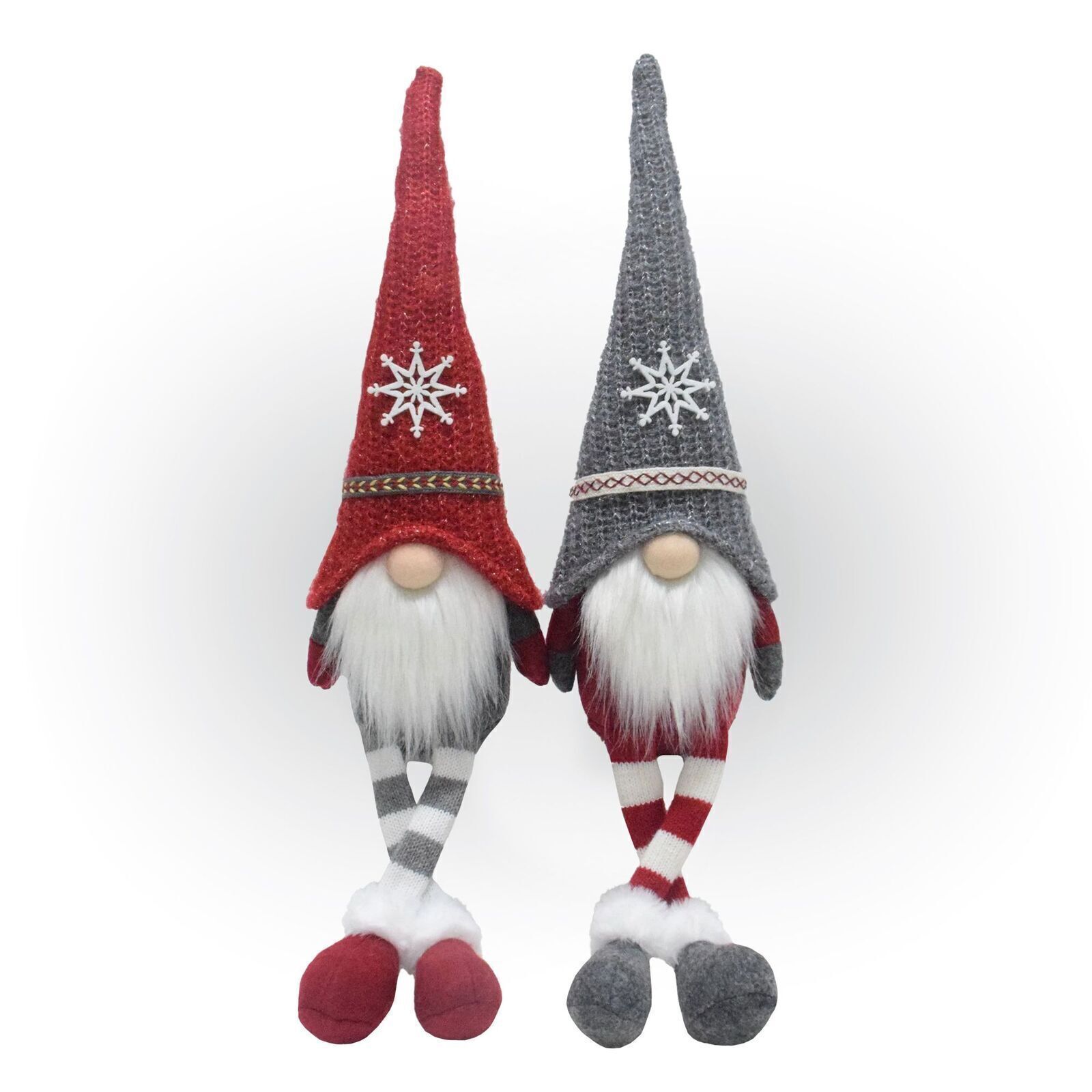 Wichtel 2er Set, Weihnachtswichtel als Kantenhocker, Gnome mit Strickmütze HL022 Wichtel 2er Set, Weihnachtswichtel als Kantenhocker, Gnome mit Strickmütze HL022
