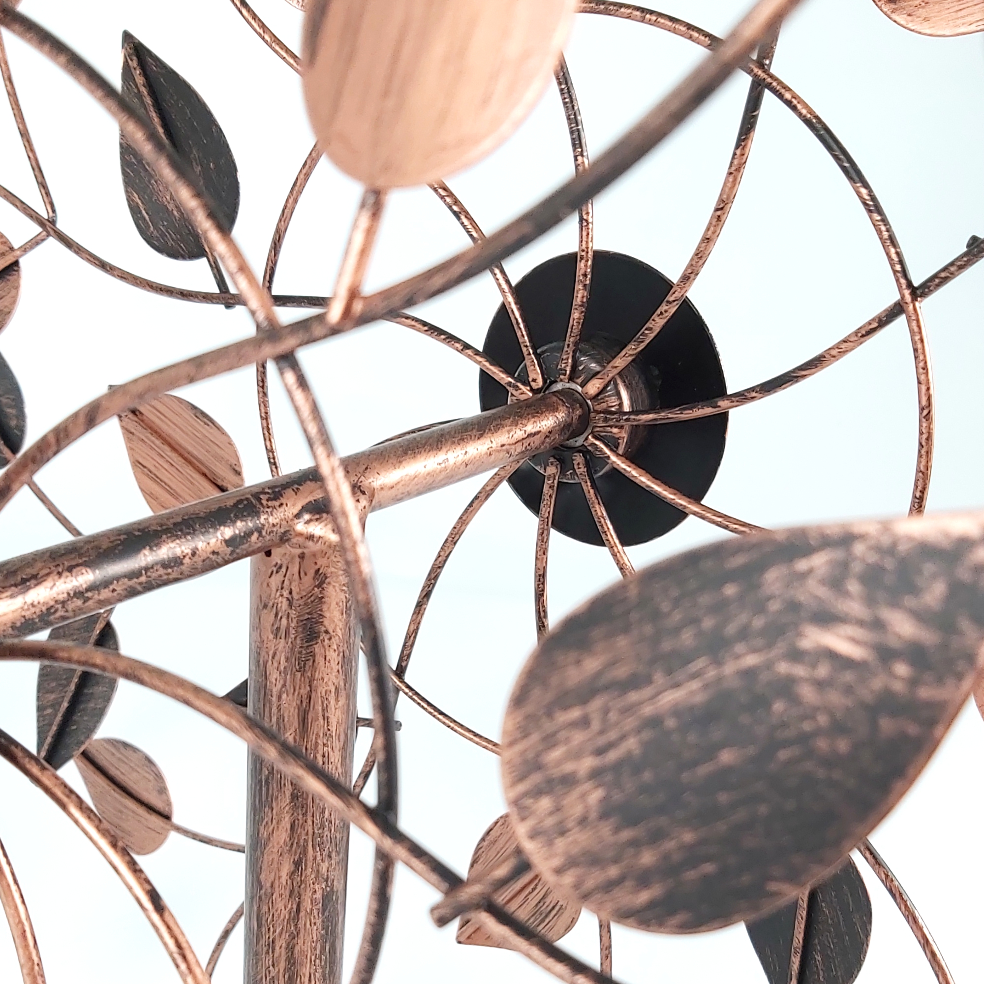 Windrad mit 2 gegenläufigen Rotoren, bronze, Gartendeko, 213 cm hoch NA203 Windrad mit 2 gegenläufigen Rotoren, bronze, Gartendeko, 213 cm hoch NA203