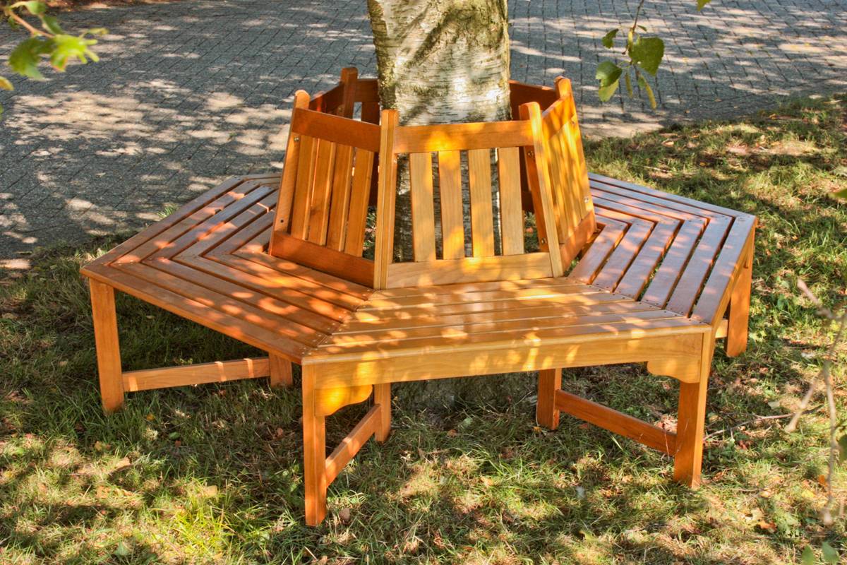 Baumbank ONTARIO, Holz, natur, lackiert, für 6 Personen HI-960354E Baumbank ONTARIO, Holz, natur, lackiert, für 6 Personen HI-960354E