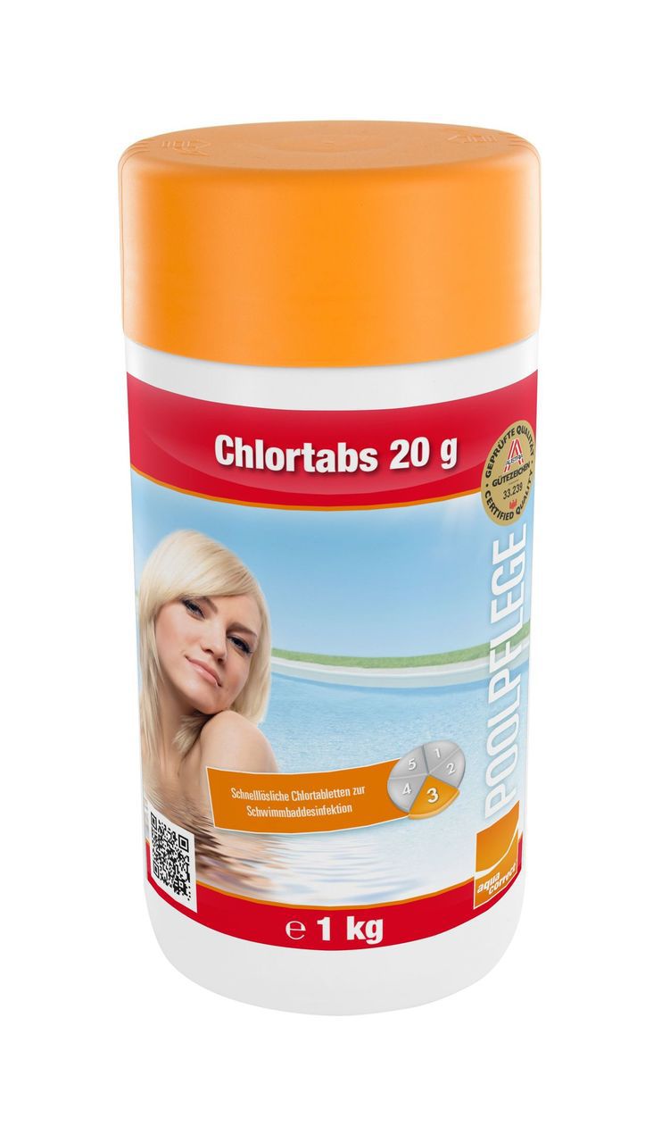Chlortabs 20g, 1Kg, schnell löslich, Poolpflege, Chlor Wasserpflege IN-0757201TD08 Chlortabs 20g, 1Kg, schnell löslich, Poolpflege, Chlor Wasserpflege IN-0757201TD08