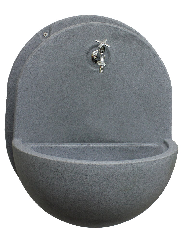 Wandbecken mit Schlauchhalter MARS, Kunststoff RT-6611 Wandbecken mit Schlauchhalter MARS, Kunststoff RT-6611