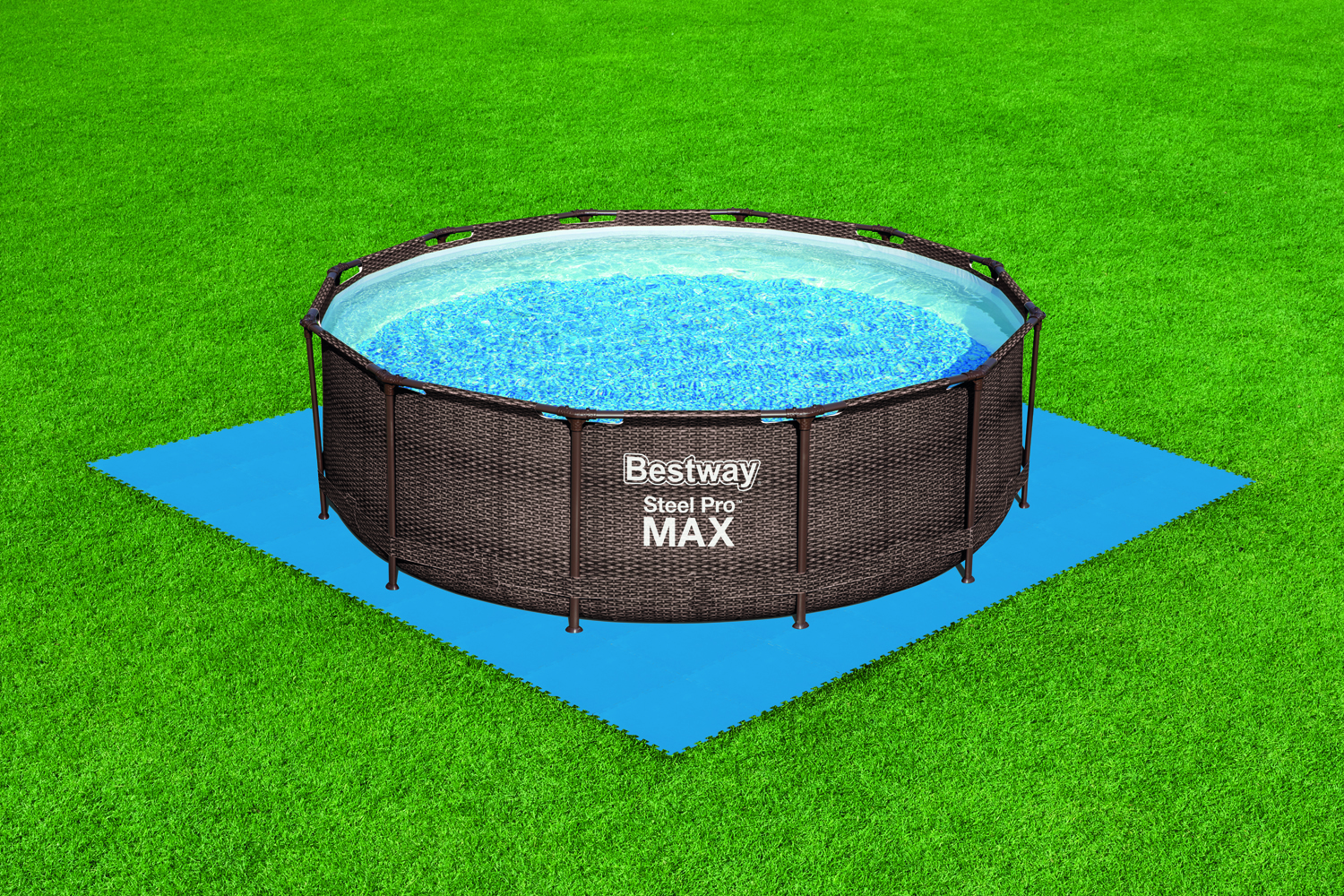 Pool-Bodenschutzfliesen Set 9 Stück,a50 x 50 cm, blau 58220_24 Pool-Bodenschutzfliesen Set 9 Stück,a50 x 50 cm, blau 58220_24