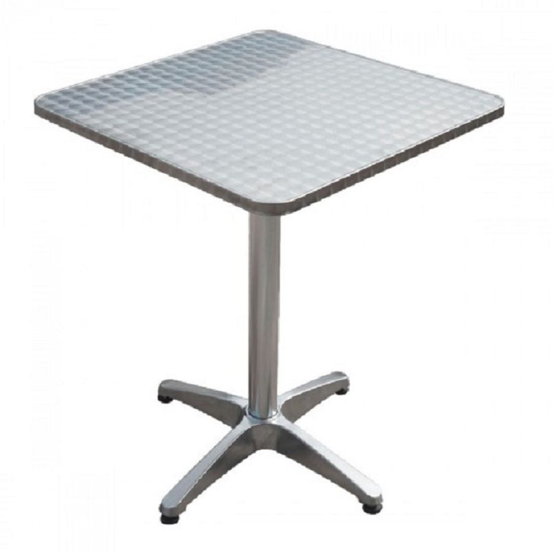Klapptisch, Edelstahl-Platte, klappbar Bistro-Tisch HI-950364