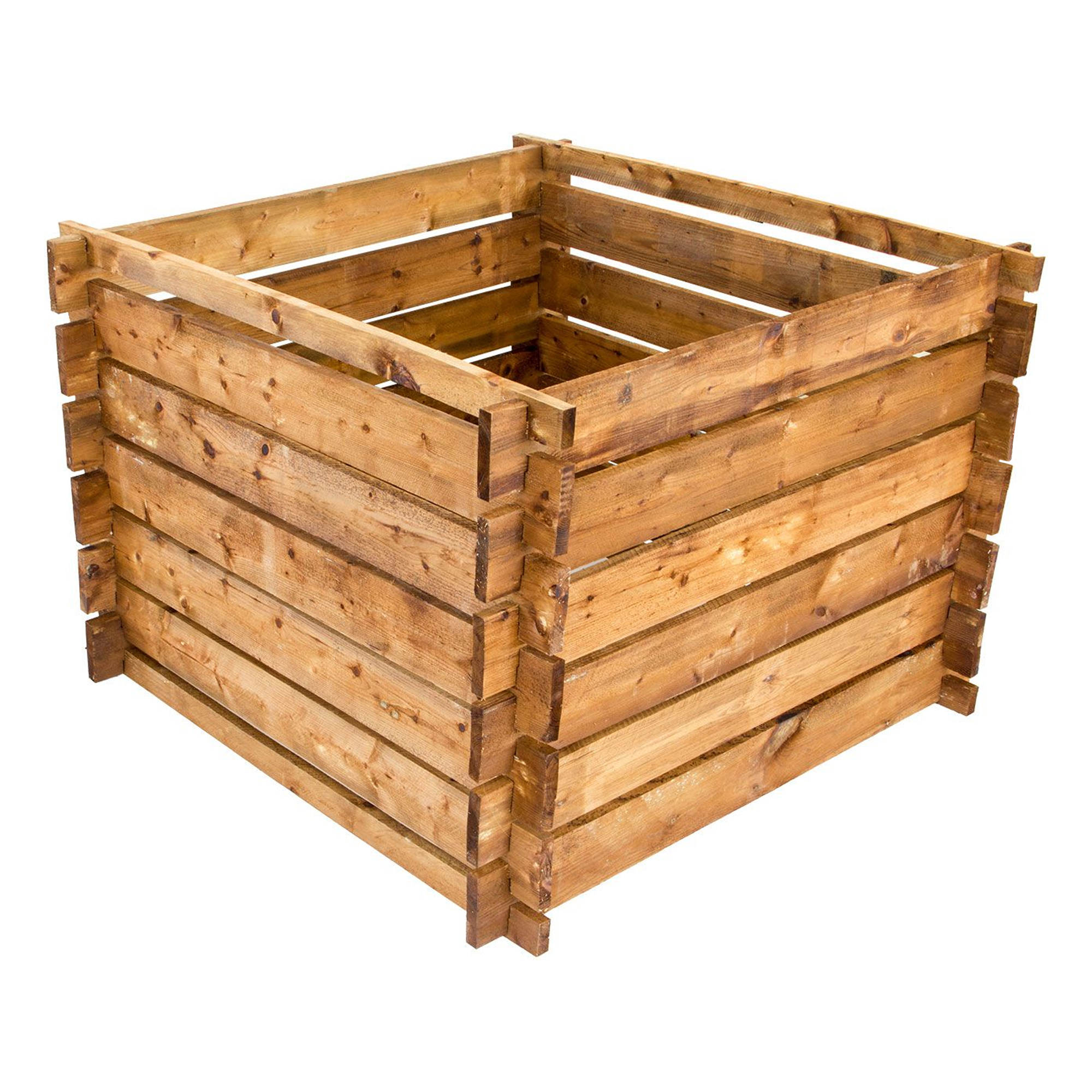 Komposter 100 x 100 x 65 cm, braun, Holzkomposter Stecksystem NA120_B