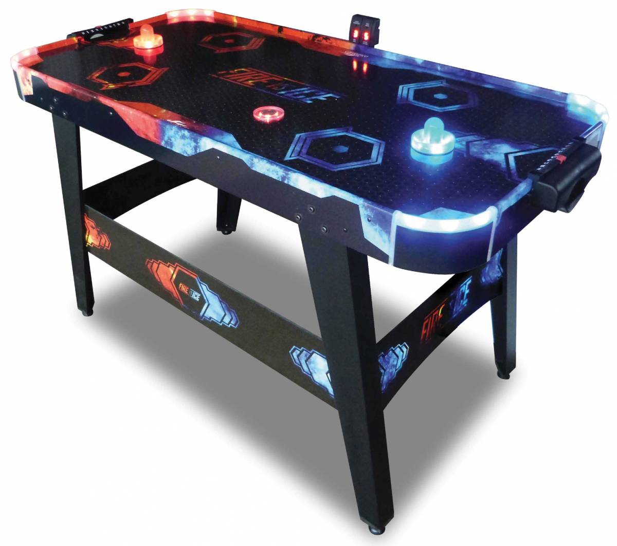 Airhockey FIRE vs. ICE-XT, ist ein sehr stabiler Airhockeytisch CC-04031