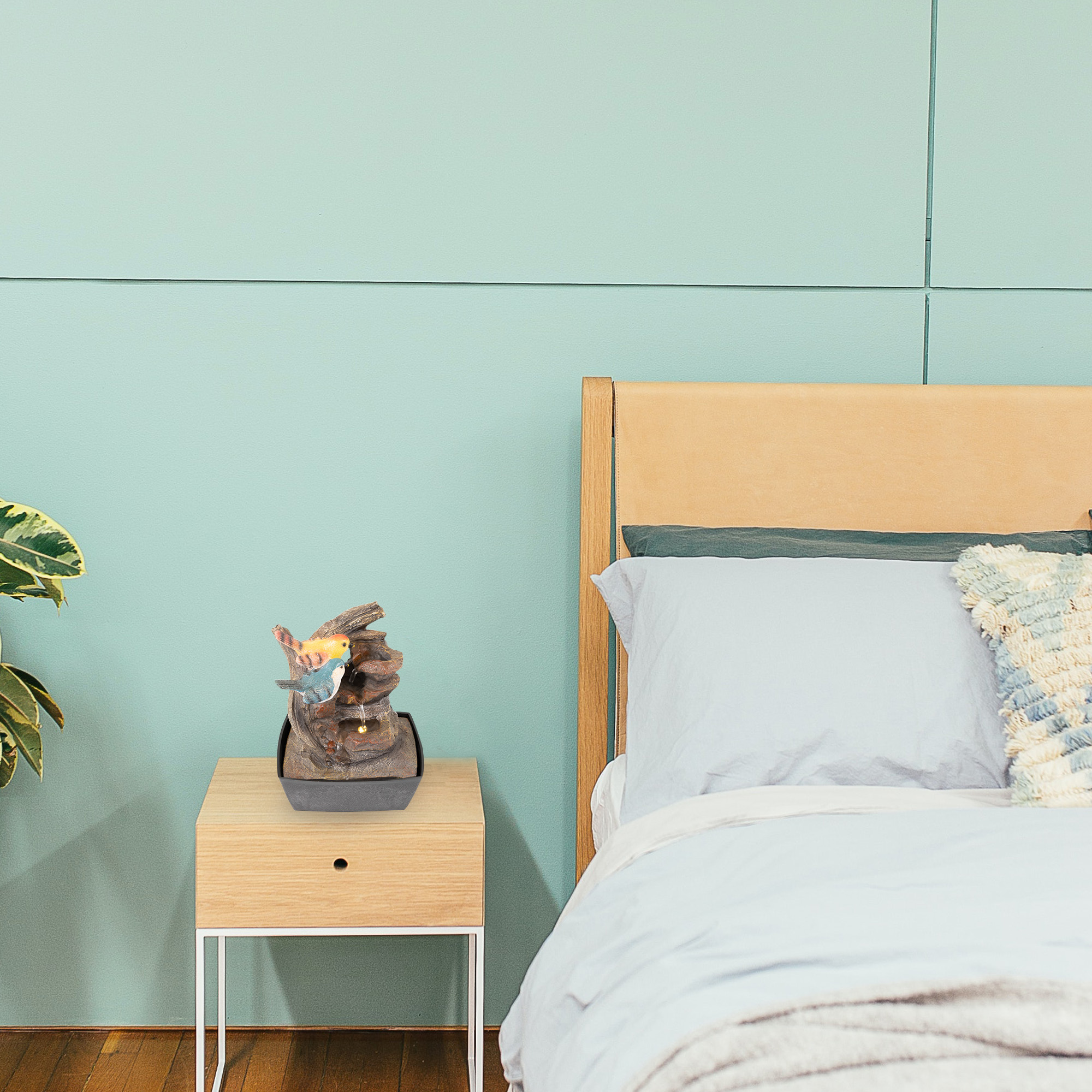 Zimmerbrunnen mit LED-Beleuchtung, Dekobrunnen “Vögel” für die Wohnung NA197 Zimmerbrunnen mit LED-Beleuchtung, Dekobrunnen “Vögel” für die Wohnung NA197