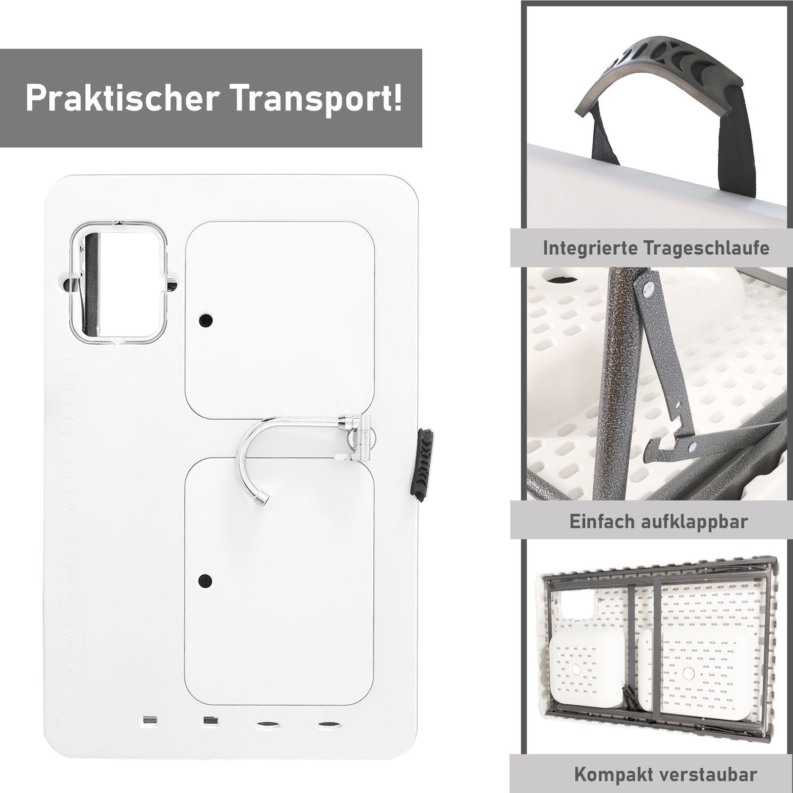 Klappbarer Filetiertisch, Camping Spüle mit 2 Spülbecken und Sprühdüse BL100 Klappbarer Filetiertisch, Camping Spüle mit 2 Spülbecken und Sprühdüse BL100