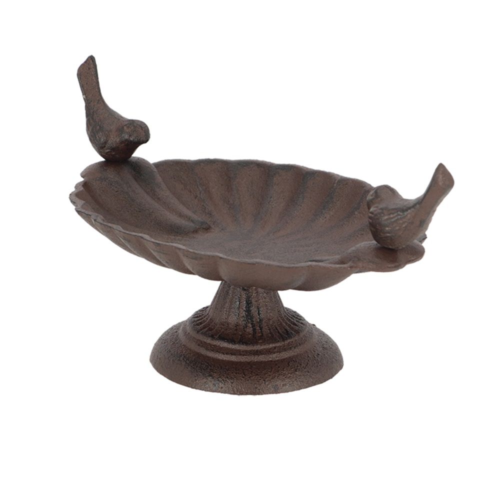 Vogeltränke aus Gusseisen mit 2 Vögeln, Vogelbad, Vogelfutterstation ES-FB162 Vogeltränke aus Gusseisen mit 2 Vögeln, Vogelbad, Vogelfutterstation ES-FB162