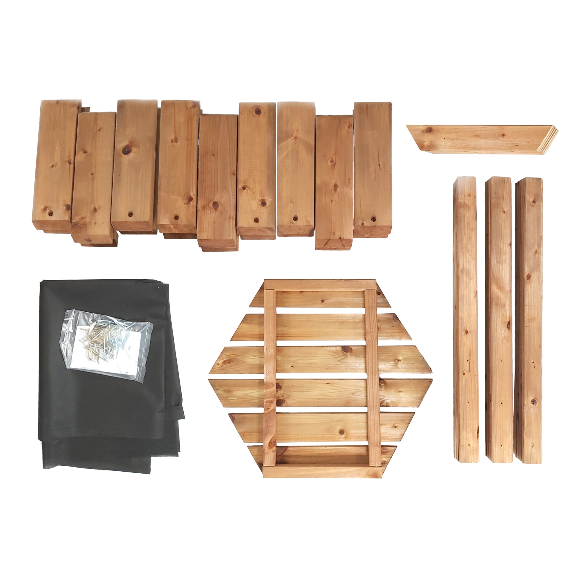 Pflanzkasten aus Holz 6eckig, 68cm hoch, Blumenkübel mit Füßen, Pflanzgefäß NA114_B Pflanzkasten aus Holz 6eckig, 68cm hoch, Blumenkübel mit Füßen, Pflanzgefäß NA114_B