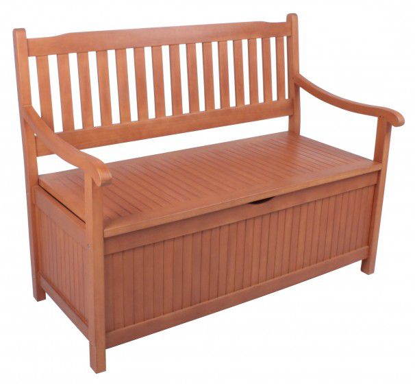 Bank HOUSTON mit Staufach Gartenbank Holzbank HI-985040