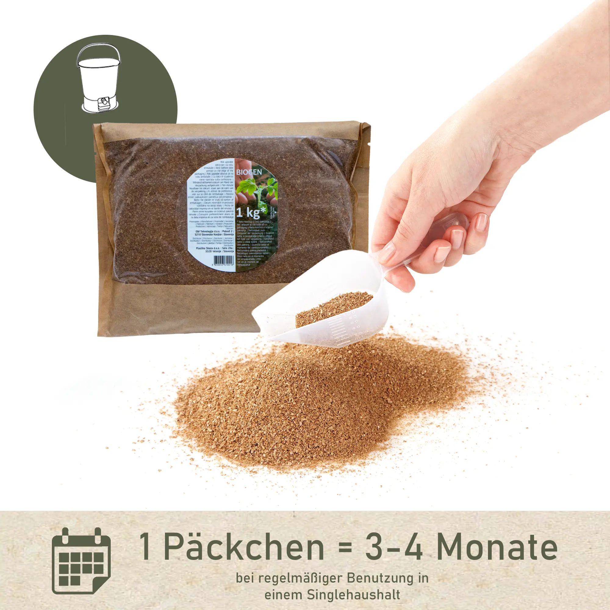 Bokashi Ferment zur Fermentation im Bokashi Eimer und zur Produktion von Bokashi Kompost SK-300338 Bokashi Ferment zur Fermentation im Bokashi Eimer und zur Produktion von Bokashi Kompost SK-300338
