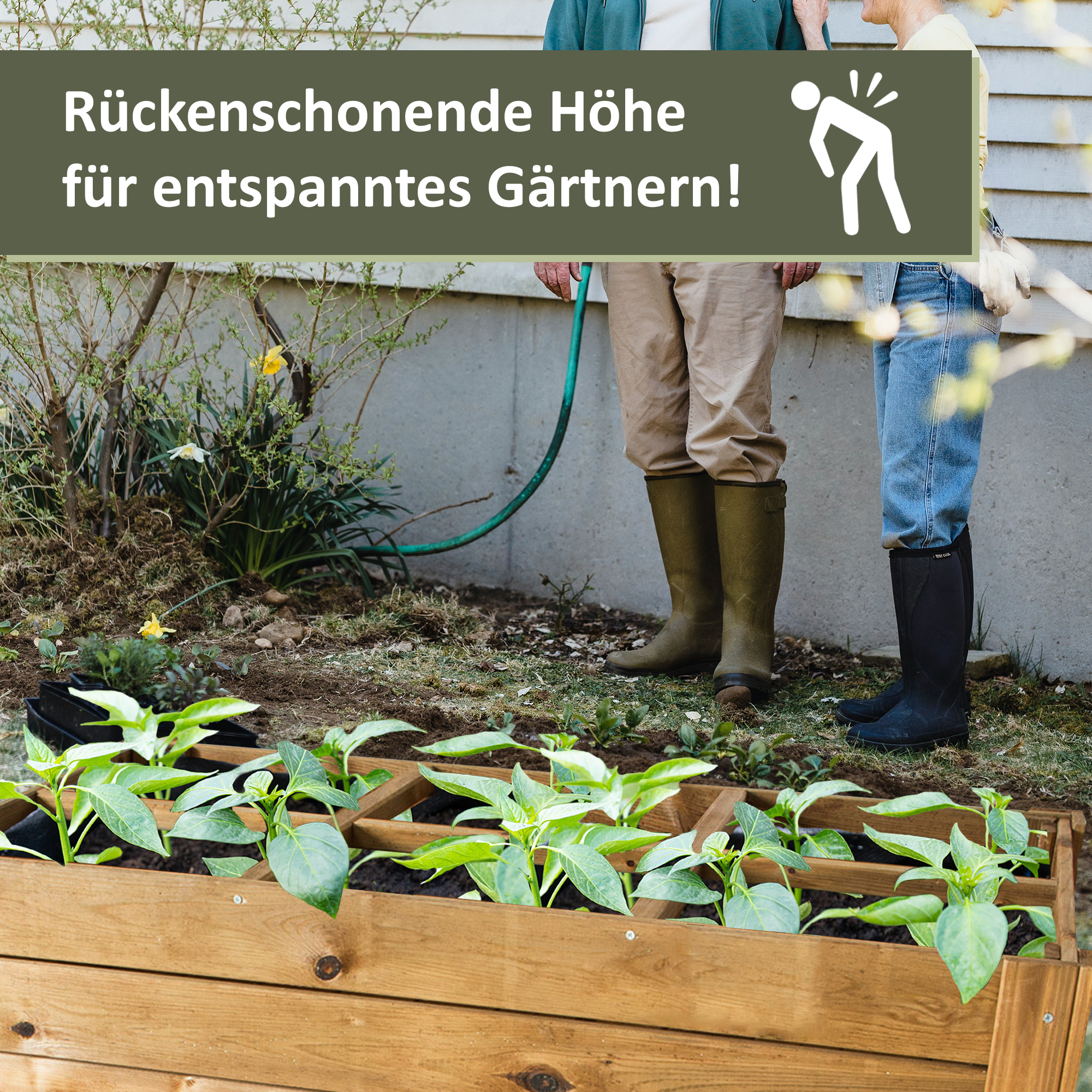 Hochbeet aus Holz mit Ablage, Pflanzkasten 110 x 60 cm, Kräuterbeet mit 6 Pflanzzonen NA042_B Hochbeet aus Holz mit Ablage, Pflanzkasten 110 x 60 cm, Kräuterbeet mit 6 Pflanzzonen NA042_B