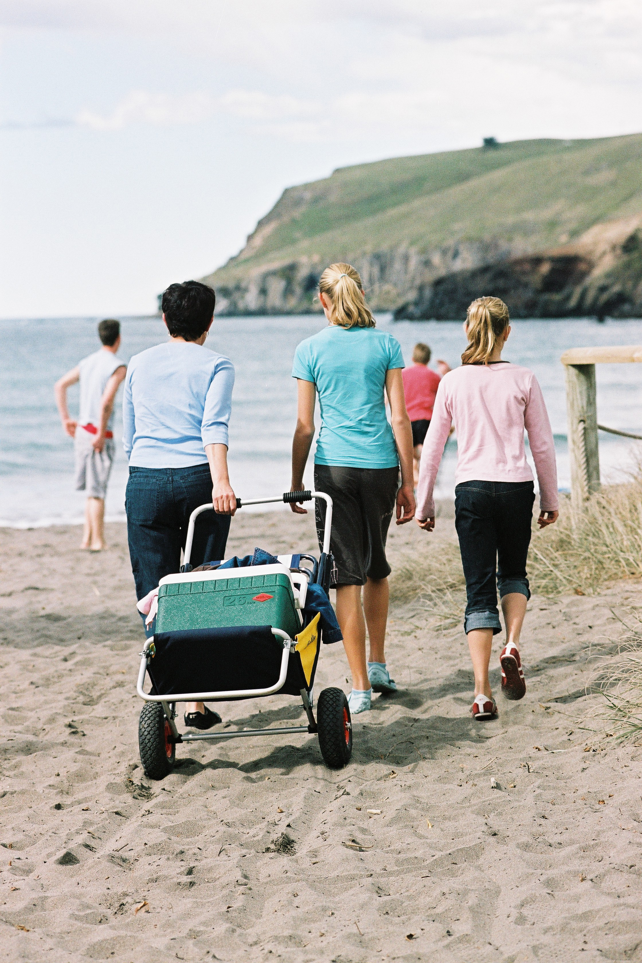 Eckla Beach Rolly in Blau/Gelb mit pannensicherer Bereifung, mit Sonnendach 55530