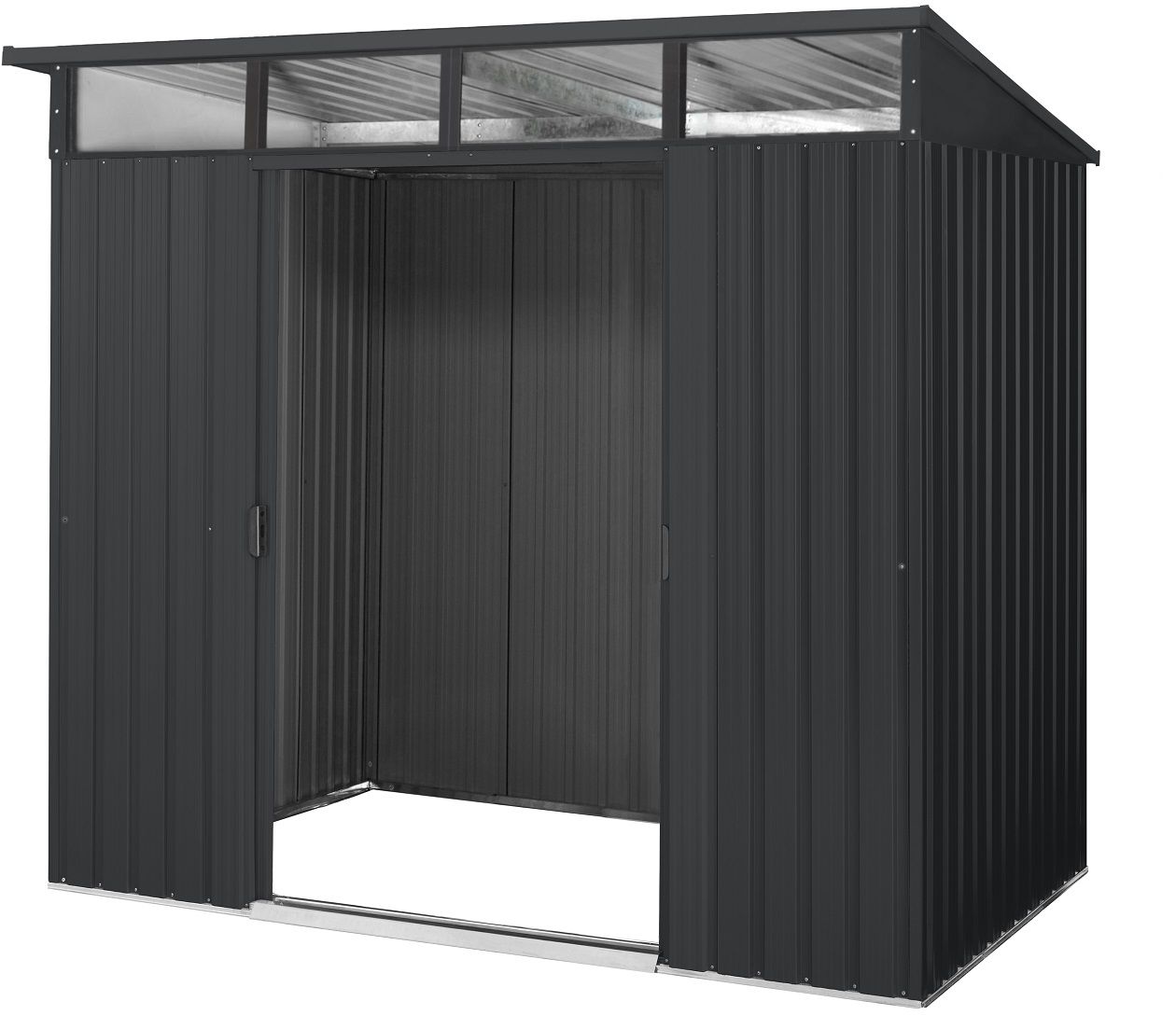 Gerätehhaus Lübeck, Metallschuppen mit Pultdach, Gartenhaus aus Metall EPH-40003739