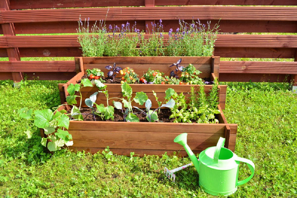 Stufenhochbeet aus Holz, 3 Pflanzbereiche, Hochbeet NA045_B Stufenhochbeet aus Holz, 3 Pflanzbereiche, Hochbeet NA045_B