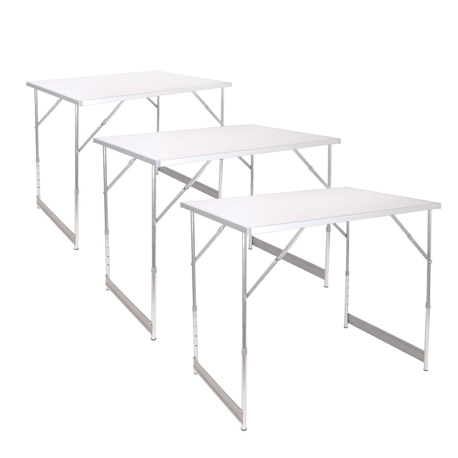 Tapeziertisch klappbar, Arbeitstisch 3-teilig, Mehrzwecktisch höhenverstellbar Tapeziertisch_3erSet_M Tapeziertisch klappbar, Arbeitstisch 3-teilig, Mehrzwecktisch höhenverstellbar Tapeziertisch_3erSet_M