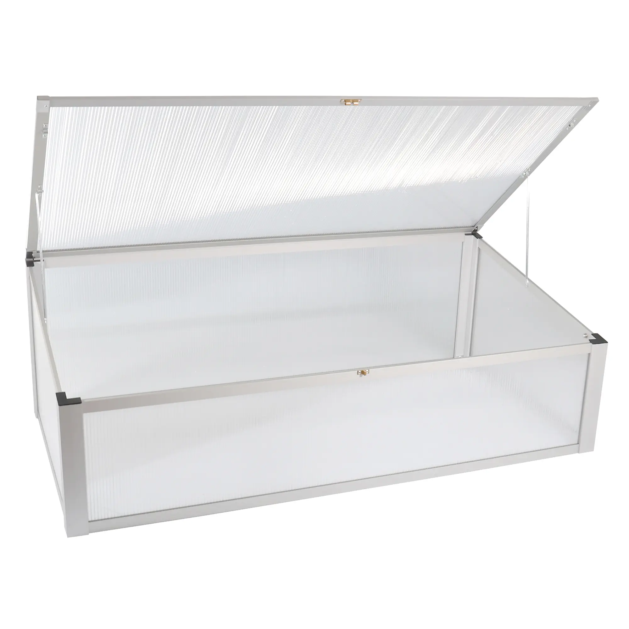 Frühbeet aus Aluminium, Frühbeetaufsatz für Hochbeete, Frühbeetkasten 56,5 x 110 cm DH012 Frühbeet aus Aluminium, Frühbeetaufsatz für Hochbeete, Frühbeetkasten 56,5 x 110 cm DH012