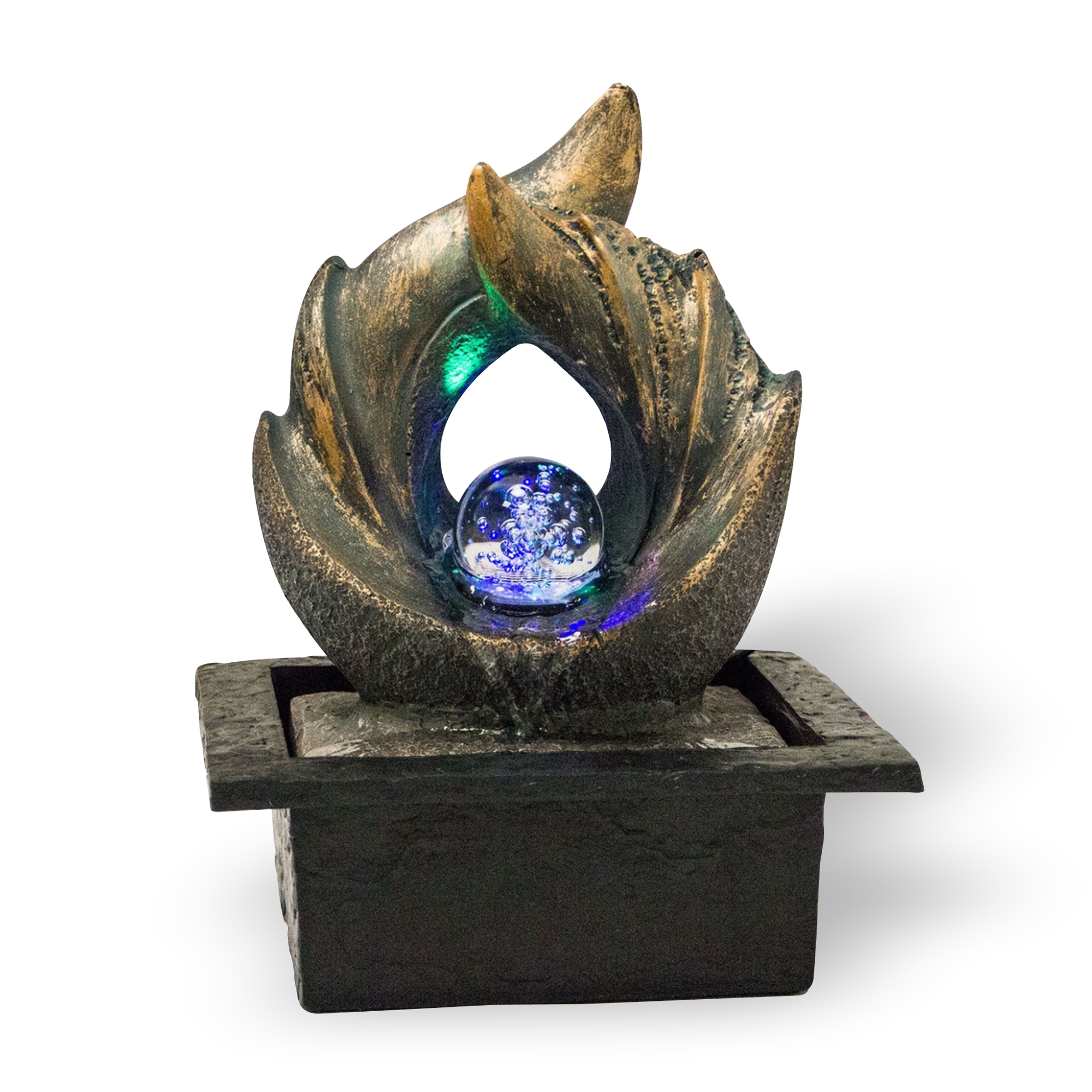 Zimmerbrunnen Elements mit LED-Beleuchtung, Feng Shui Dekobrunnen für Wohnung und Büro NA095 Zimmerbrunnen Elements mit LED-Beleuchtung, Feng Shui Dekobrunnen für Wohnung und Büro NA095