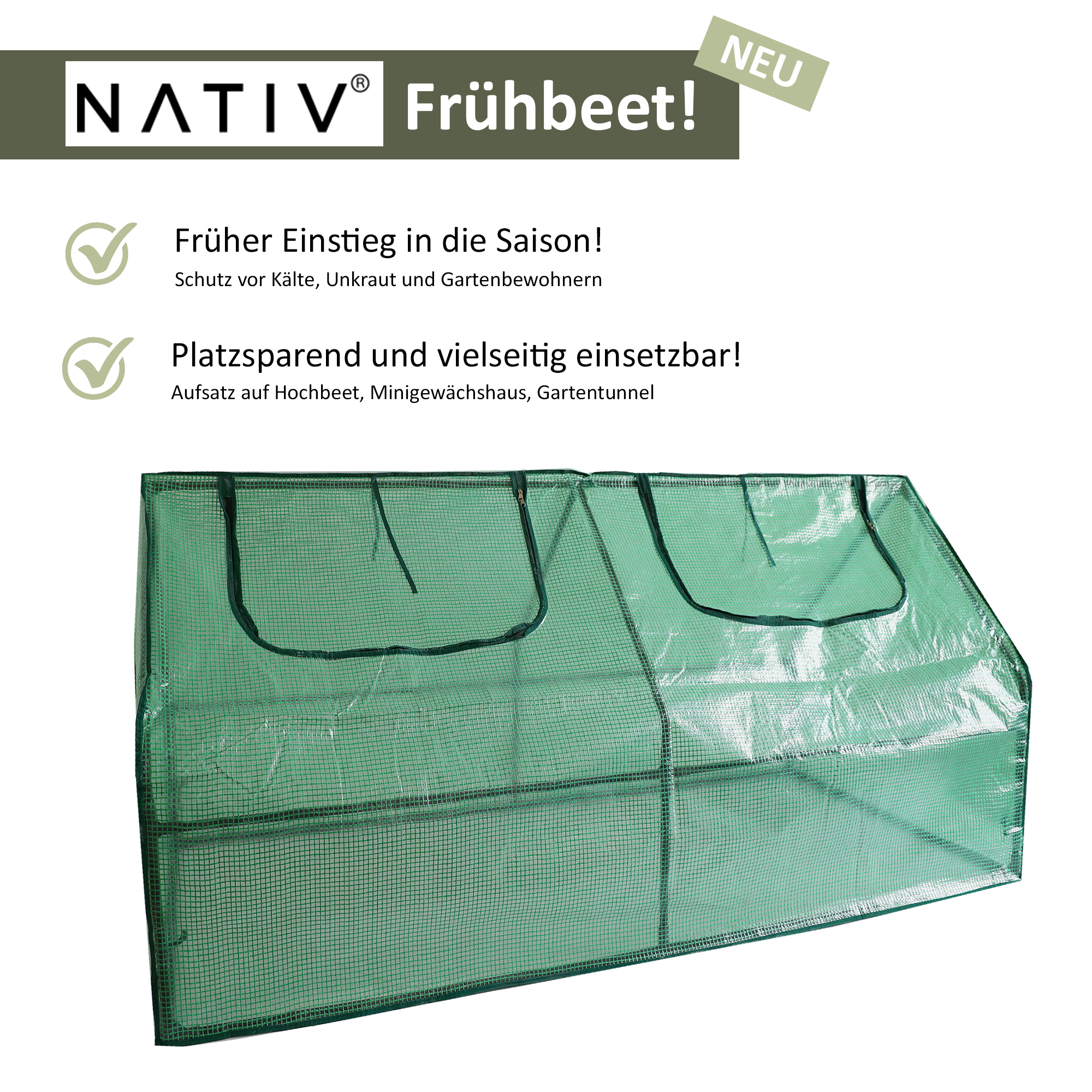 Foliengewächshaus mit 2 Zugriffsfenstern, Tomatenhaus 180 x 90 cm, 90 cm hoch NA177 Foliengewächshaus mit 2 Zugriffsfenstern, Tomatenhaus 180 x 90 cm, 90 cm hoch NA177