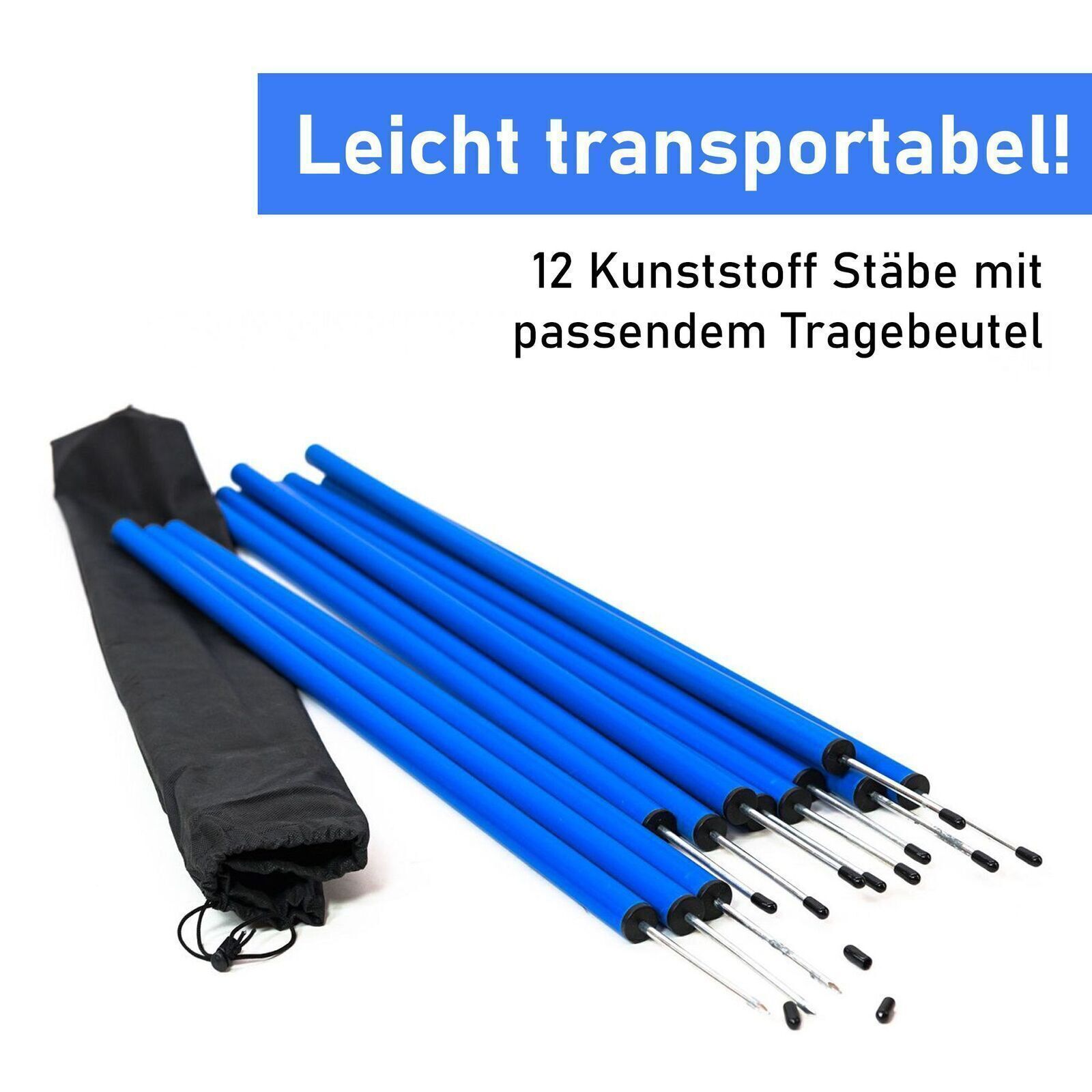 Hundetrainingsset, Slalomstangen, Agility-Set für Hunde, Hundesport PR-A19-B Hundetrainingsset, Slalomstangen, Agility-Set für Hunde, Hundesport PR-A19-B