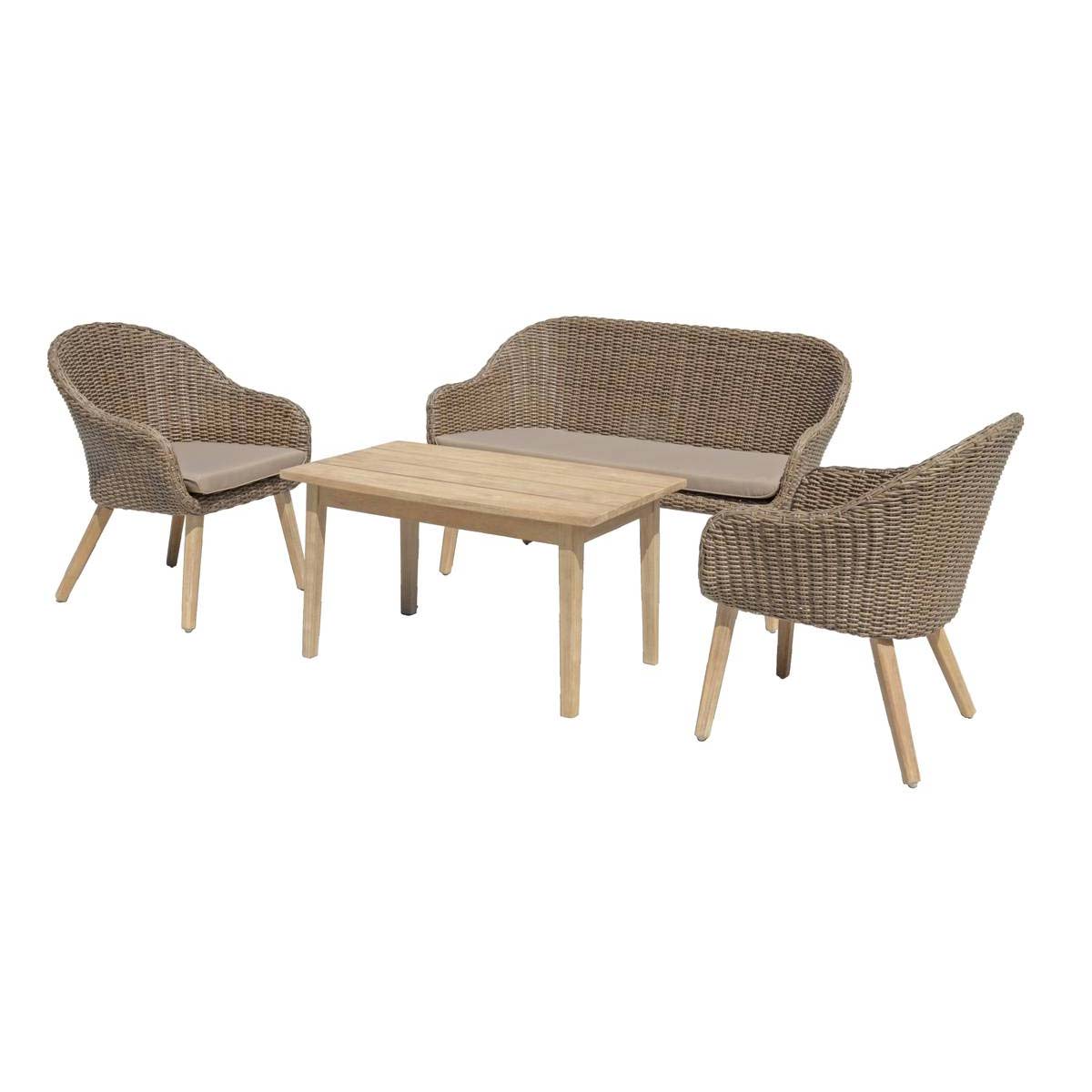 Lounge-Set PUEBLO, 4-teilig, Sitzgruppe, Gartenmöbel HI-985147-1