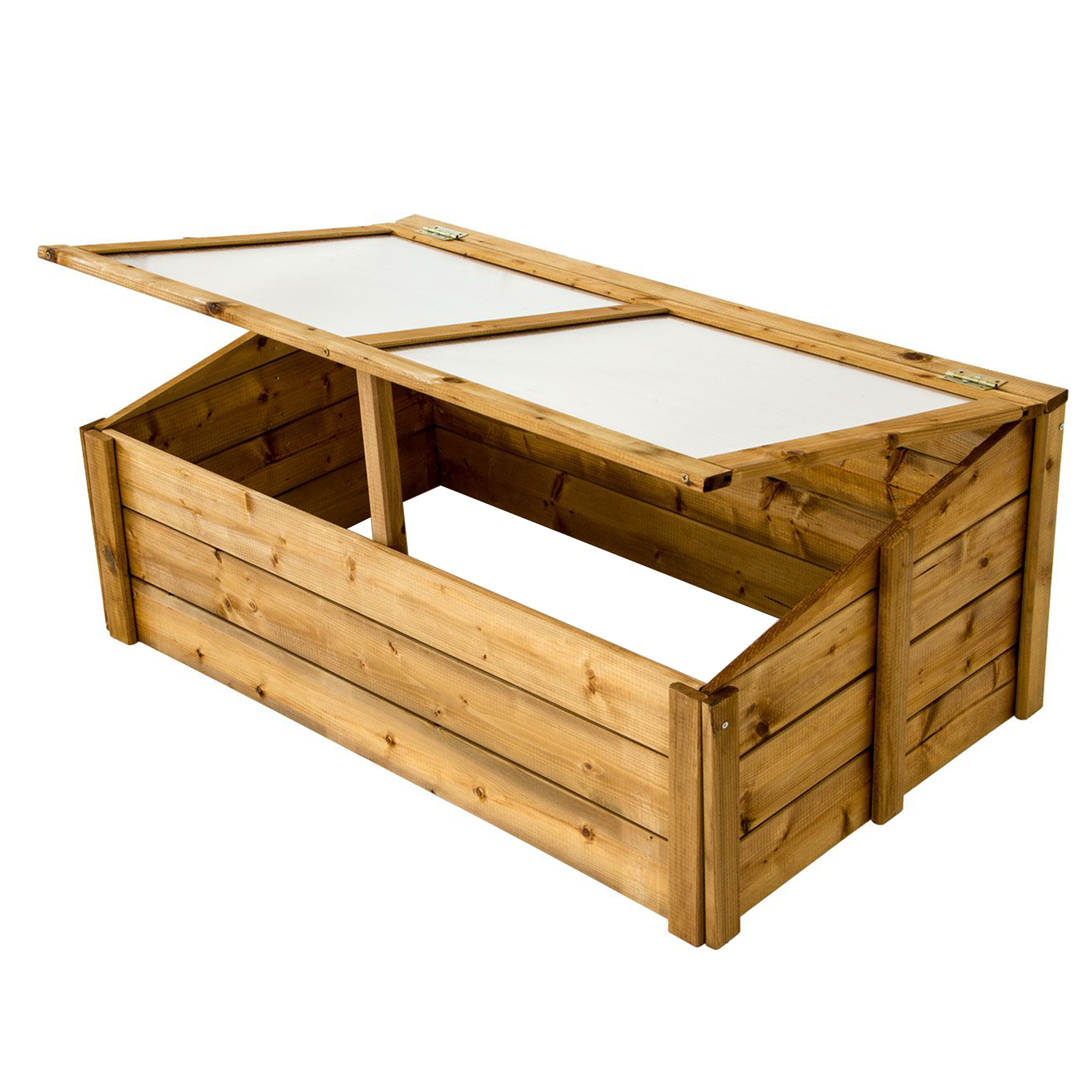 Frühbeet 100x60 cm, braun, Frühbeetaufsatz für Hochbeete, Frühbeetkasten NA113_B Frühbeet 100x60 cm, braun, Frühbeetaufsatz für Hochbeete, Frühbeetkasten NA113_B