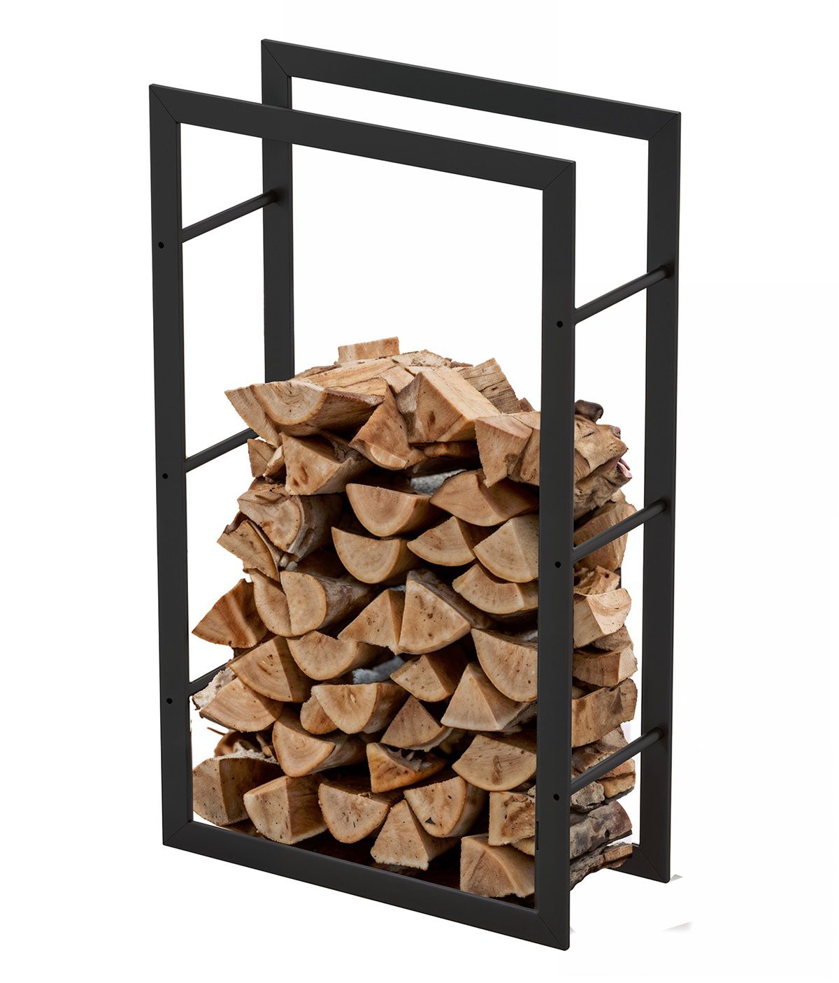 Kaminholzregal, Metallregal im rustikalen Design WE-2668 Kaminholzregal, Metallregal im rustikalen Design WE-2668