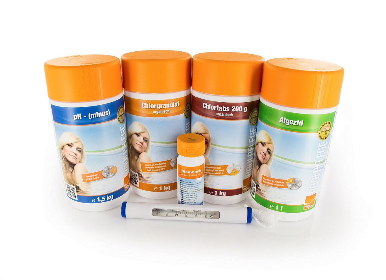 Pool Chlor Starterset, 6-teilig, Wasserpflege mit Chlorgranulat IN-0759001TS Pool Chlor Starterset, 6-teilig, Wasserpflege mit Chlorgranulat IN-0759001TS