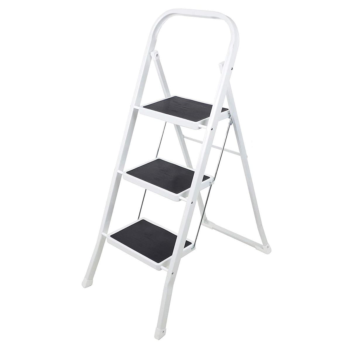 Klapptritt 3-stufig, Kunststoffauflagen, Haushaltsleiter, Metall HH-40415 Klapptritt 3-stufig, Kunststoffauflagen, Haushaltsleiter, Metall HH-40415