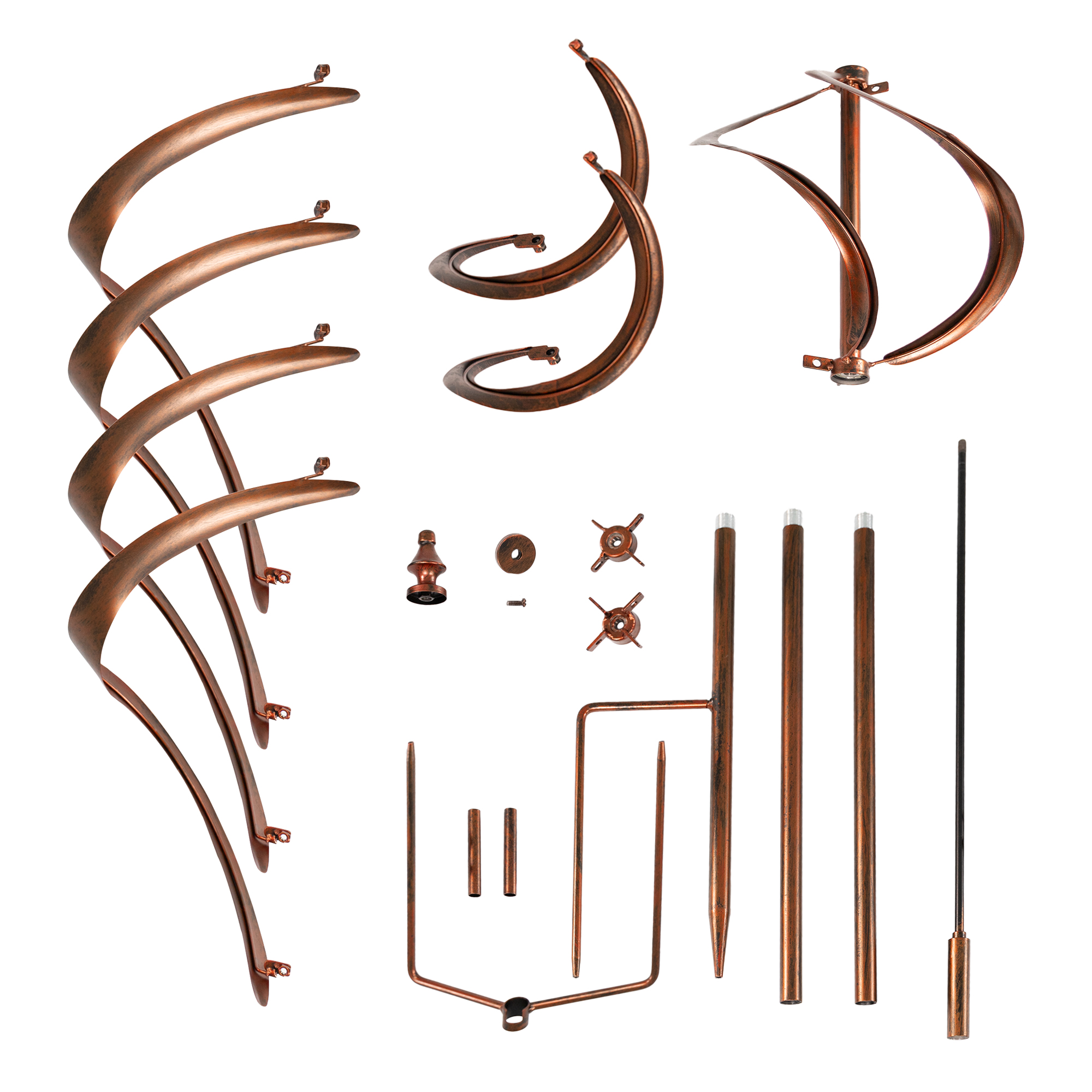 Großes Windspiel aus Metall mit 2 gegenläufigen Rotoren, kupferoptik, Gartendeko, 213 cm hoch NA201 Großes Windspiel aus Metall mit 2 gegenläufigen Rotoren, kupferoptik, Gartendeko, 213 cm hoch NA201