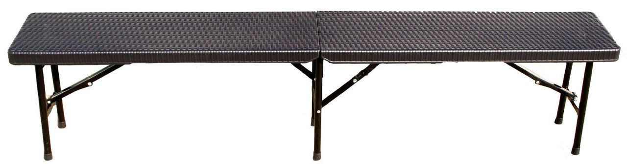 Sitzgarnitur, Rattan-Optik, 1 Tisch + 2 Bänke Bierzeltgarnitur TB001_SET Sitzgarnitur, Rattan-Optik, 1 Tisch + 2 Bänke Bierzeltgarnitur TB001_SET