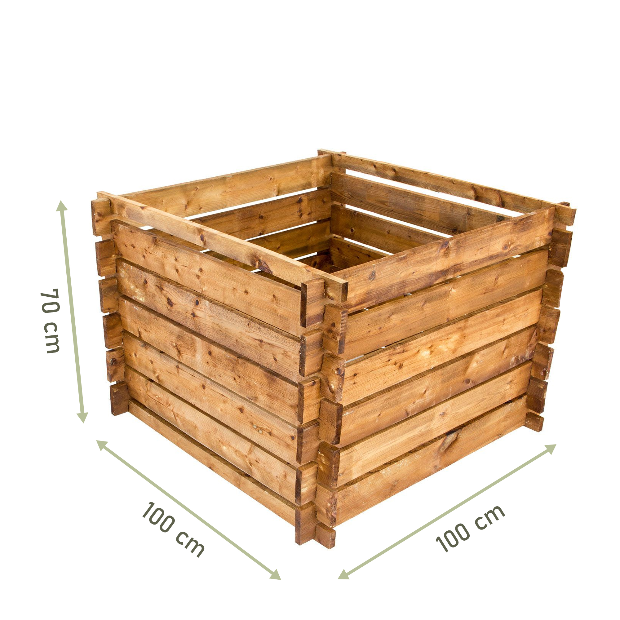 Komposter 100 x 100 x 65 cm, braun, Holzkomposter Stecksystem NA120_B Komposter 100 x 100 x 65 cm, braun, Holzkomposter Stecksystem NA120_B