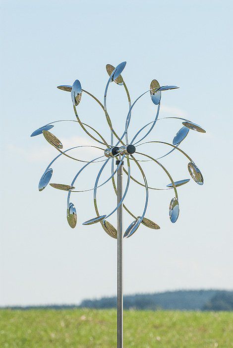 Edelstahl Windspiel Wind Flower ST Ø 50 cm inkl. Stab ca. 160 cm OW2680 Edelstahl Windspiel Wind Flower ST Ø 50 cm inkl. Stab ca. 160 cm OW2680