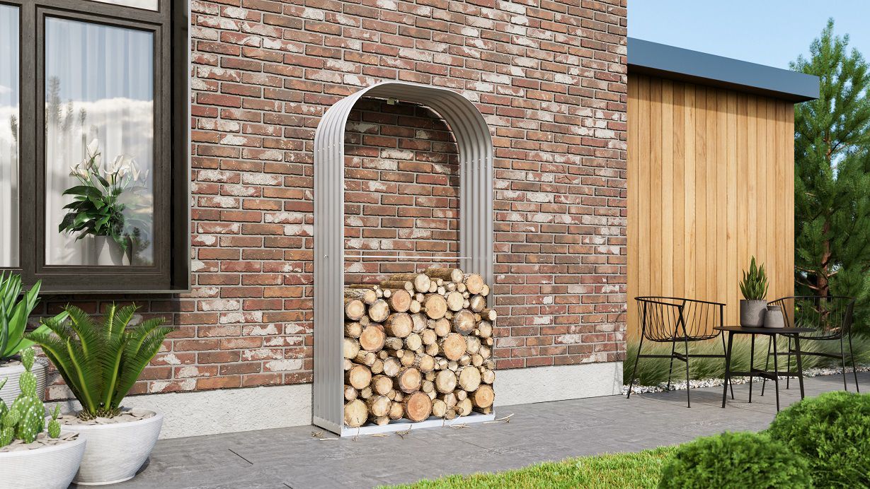 Kaminholzregal ARDOR aus Metall, Holzlager EPH-40002285 Kaminholzregal ARDOR aus Metall, Holzlager EPH-40002285