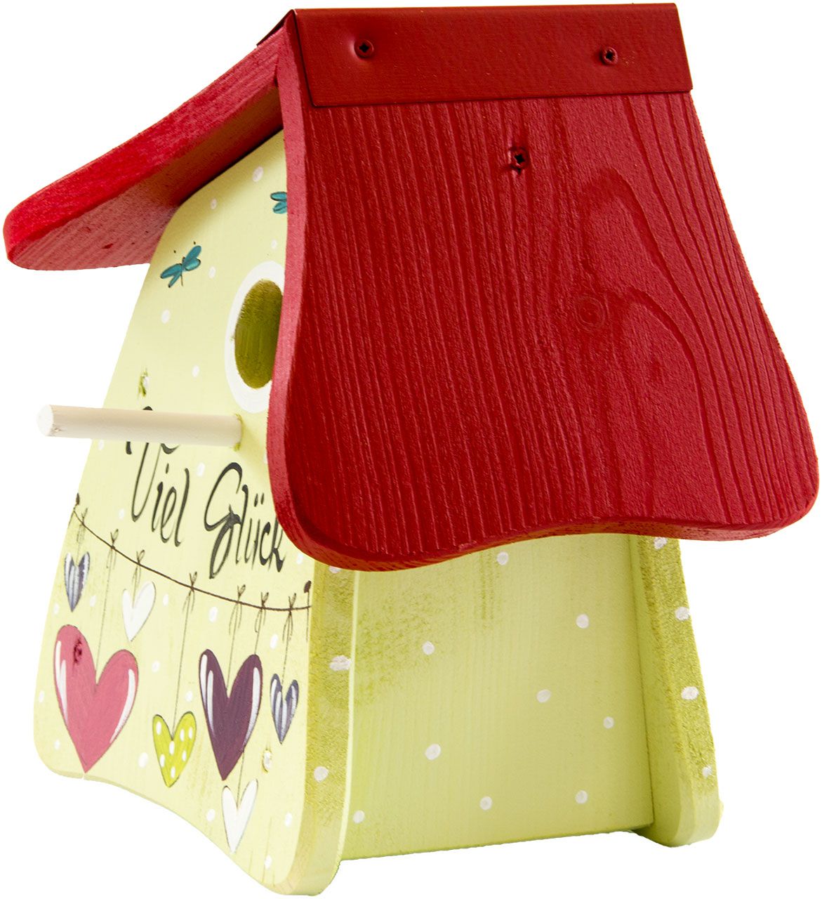 Vogelvilla Nistkasten Nistmini VIEL GLÜCK, handbemalt VV-N142619