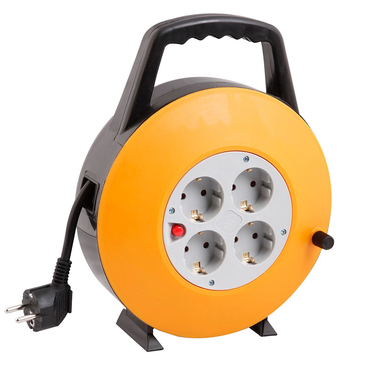 Kabeltrommel mit 15m für Haushalt, Verlängerungskabel LEX-SL-017