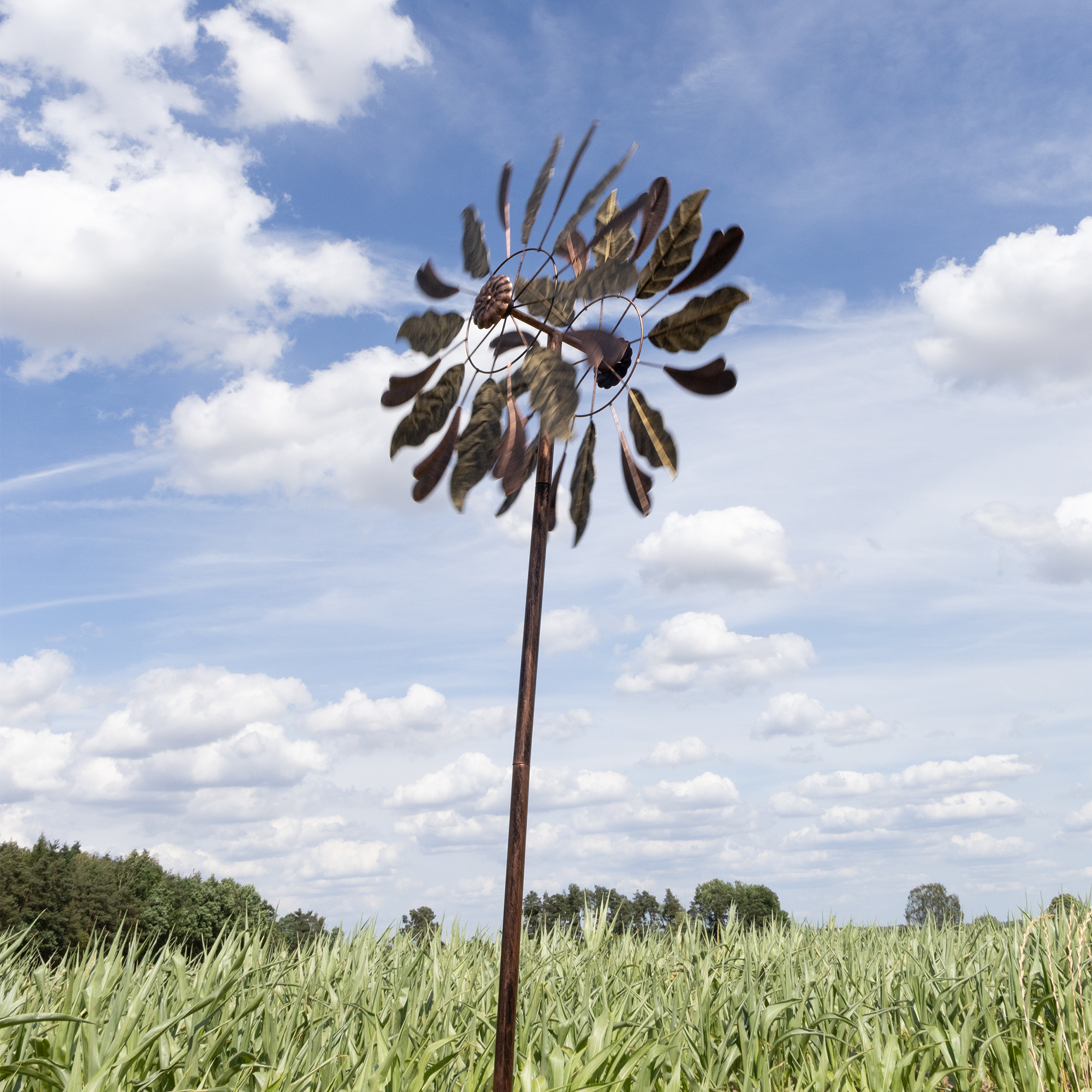 Windrad “Leaves” mit 2 gegenläufigen Propellern, Gartendeko, 213 cm hoch NA184 Windrad “Leaves” mit 2 gegenläufigen Propellern, Gartendeko, 213 cm hoch NA184