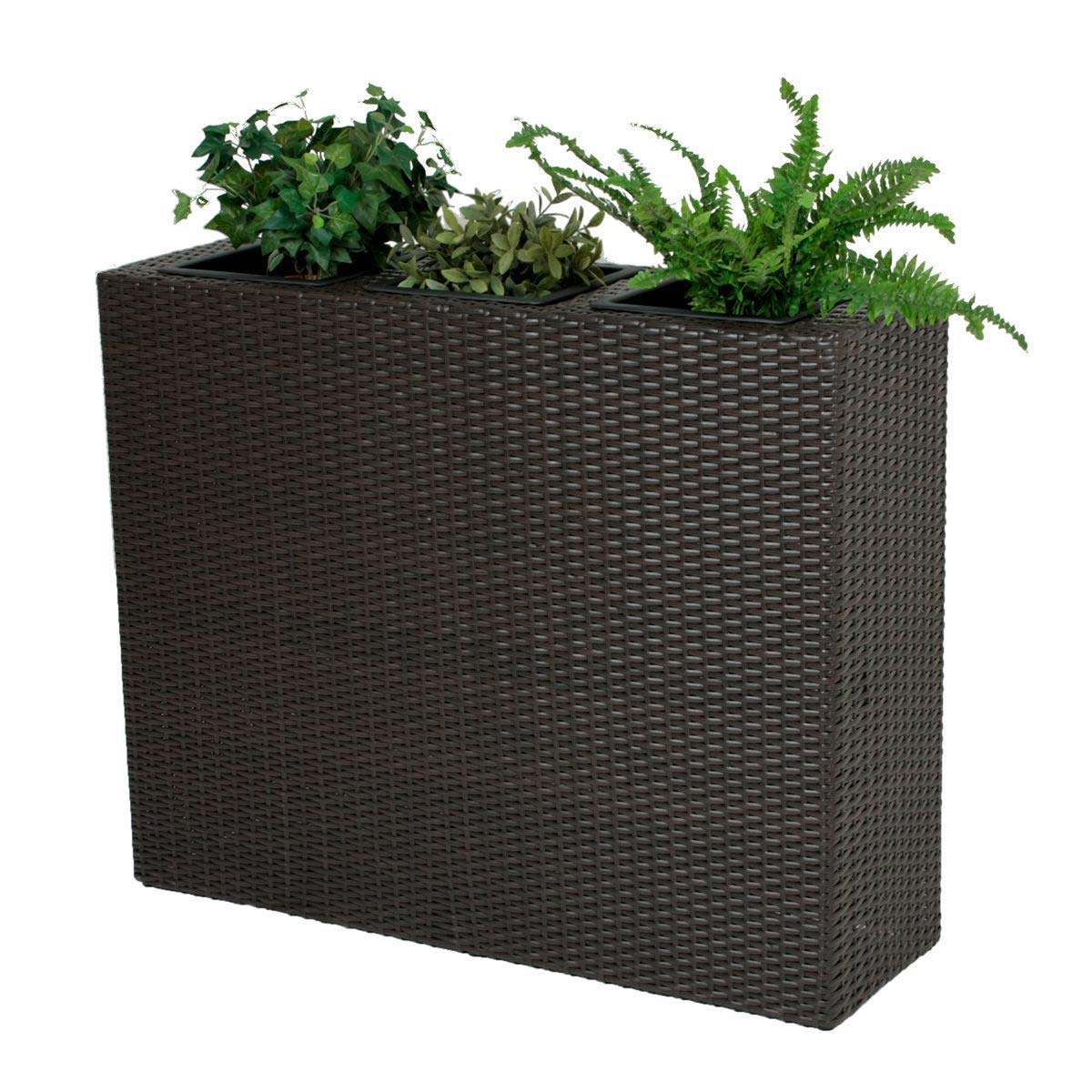 Raumtrenner, Rattan, mit 3 Einsätzen, Raumteiler HI-970289 Raumtrenner, Rattan, mit 3 Einsätzen, Raumteiler HI-970289