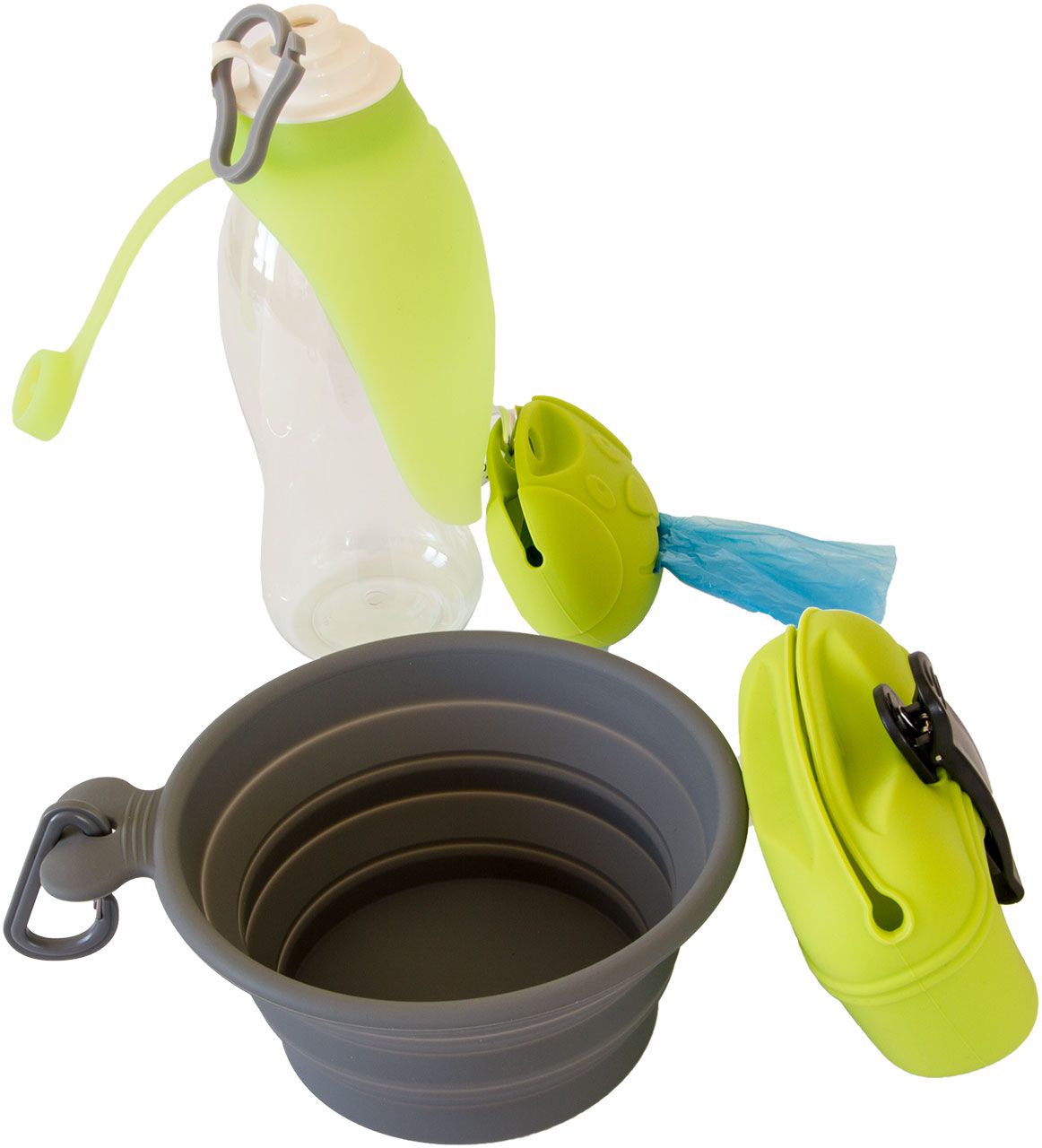 Hunde-Set to Go: Trinkflasche, Napf, Leckerli-Tasche, Kotbeutelspender PR-TOGO Hunde-Set to Go: Trinkflasche, Napf, Leckerli-Tasche, Kotbeutelspender PR-TOGO