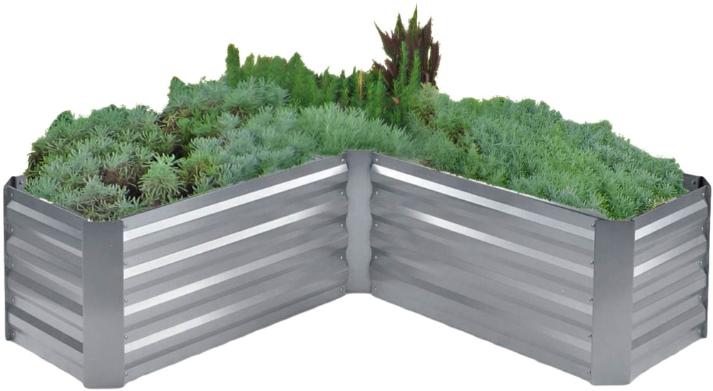 Eck-Beetumrandung, Pflanzkasten, Kräuter Hochbeet, Pflanzen, Gemüse Beet HI-507428