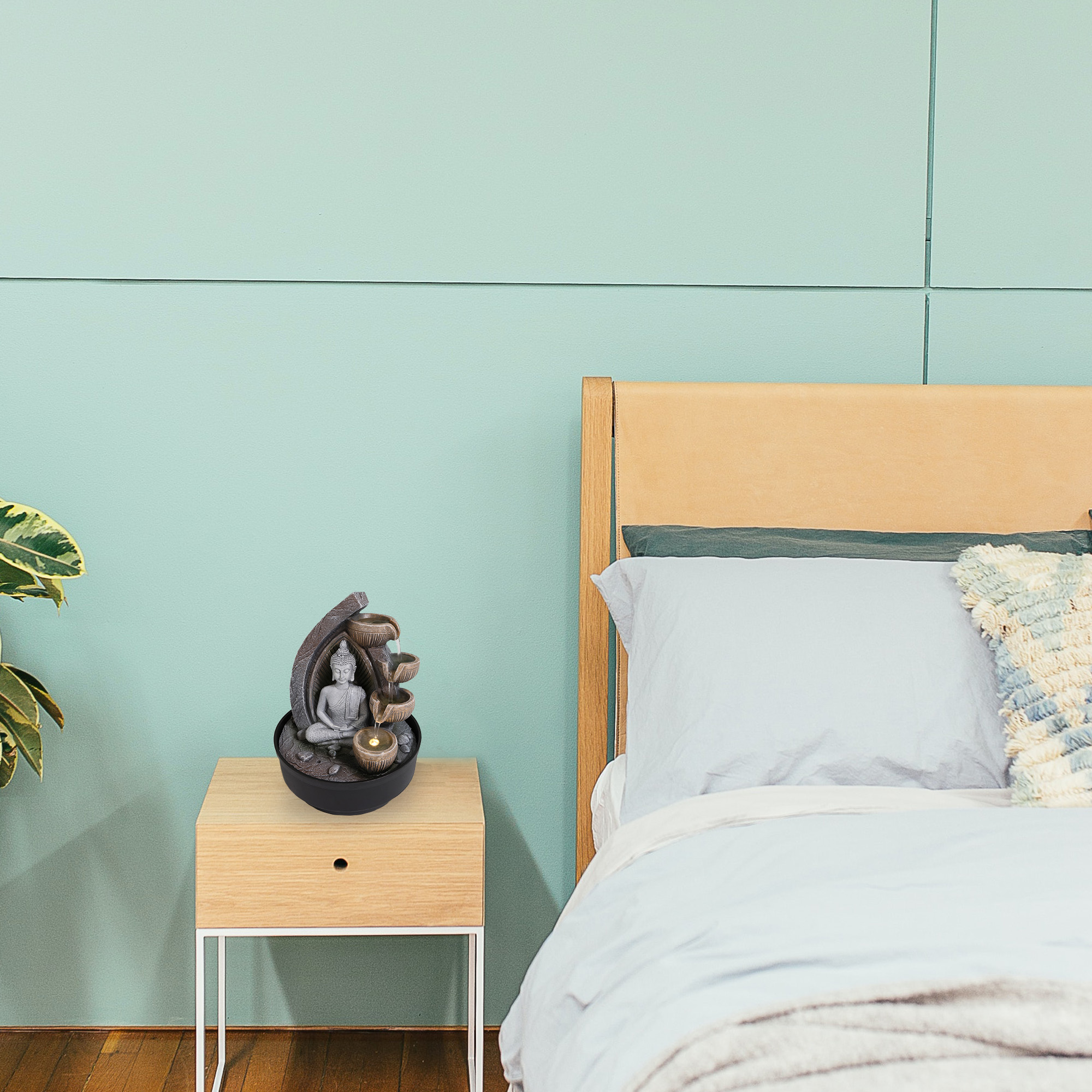 Zimmerbrunnen mit LED-Beleuchtung, Dekobrunnen “Buddha Dhyana” für die Wohnung NA191 Zimmerbrunnen mit LED-Beleuchtung, Dekobrunnen “Buddha Dhyana” für die Wohnung NA191