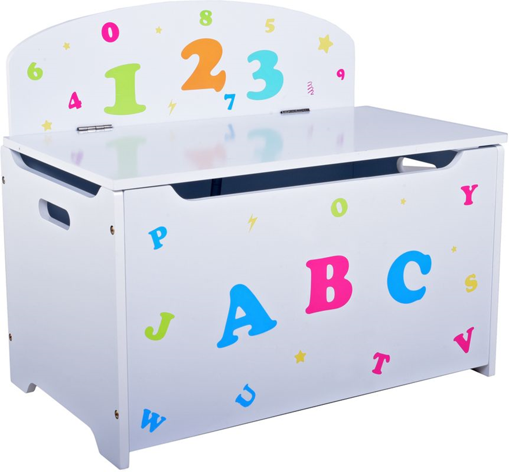 Kinder-Truhenbank ABC Design, Spielzeugkiste, Kindersitzbank, Aufbewahrungstruhe HI-314727
