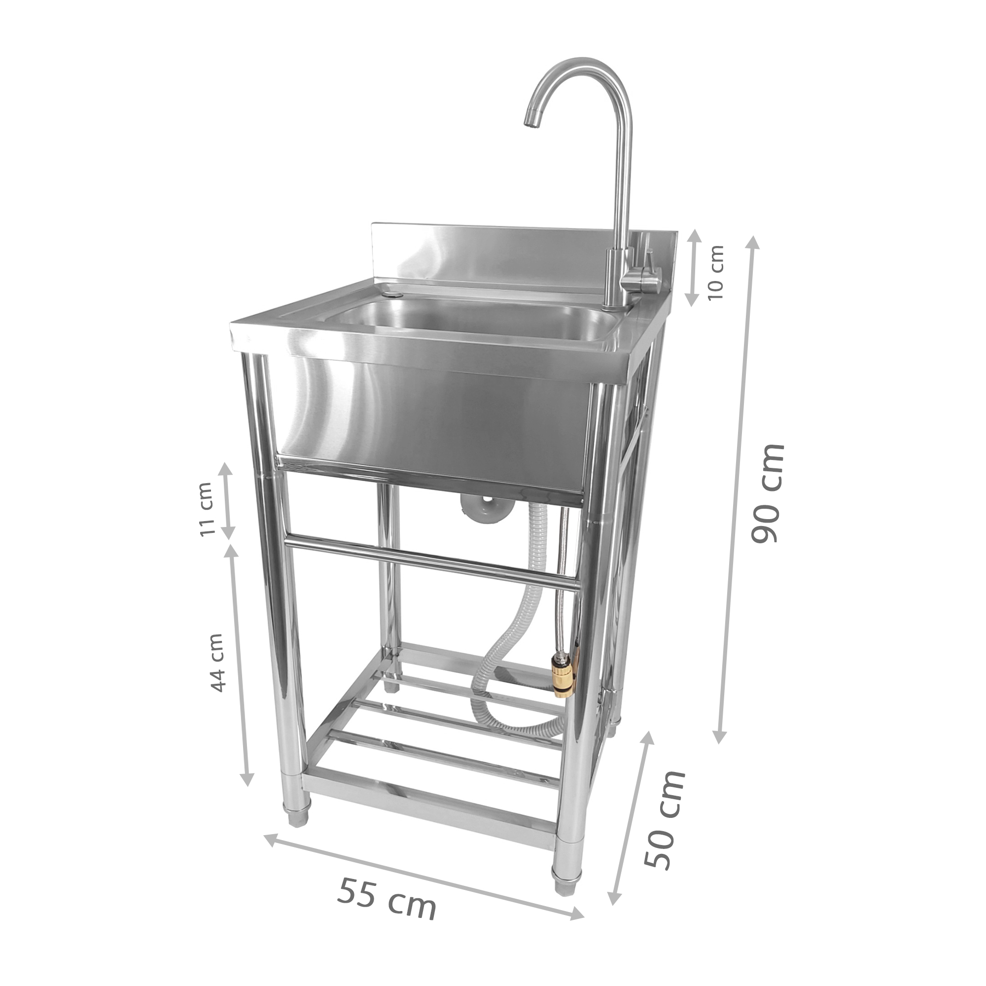 Spültisch freistehend, Wasserhahn mit Gartenschlauch-Anschluss, Spülbecken Spültisch freistehend_Wasserhahn mit Gartenschlauch-Anschluss_M Spültisch freistehend, Wasserhahn mit Gartenschlauch-Anschluss, Spülbecken Spültisch freistehend_Wasserhahn mit Gartenschlauch-Anschluss_M