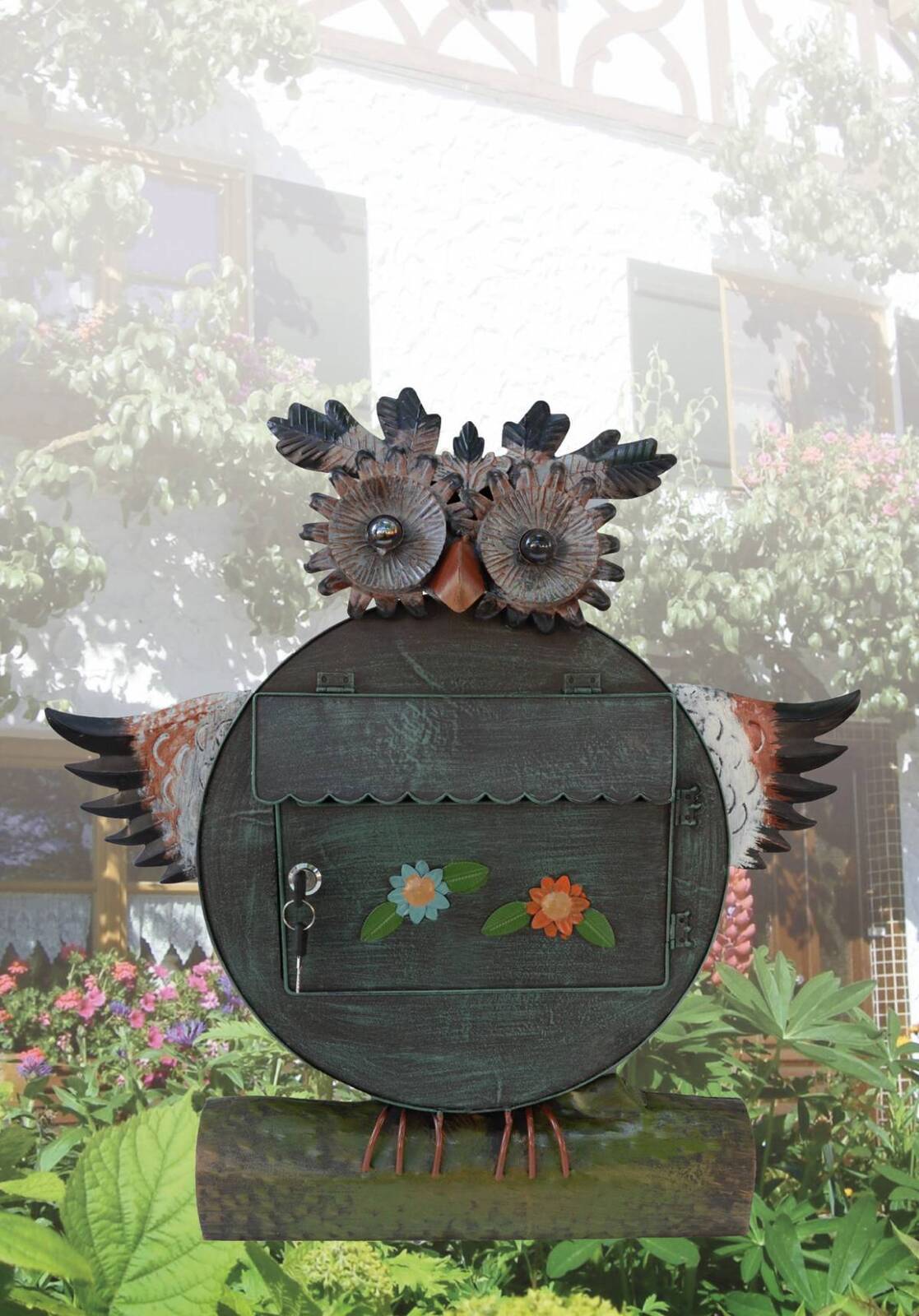 Briefkasten aus Metall mit Zeitungsrolle, Tiermotiv WE-2168 Briefkasten aus Metall mit Zeitungsrolle, Tiermotiv WE-2168