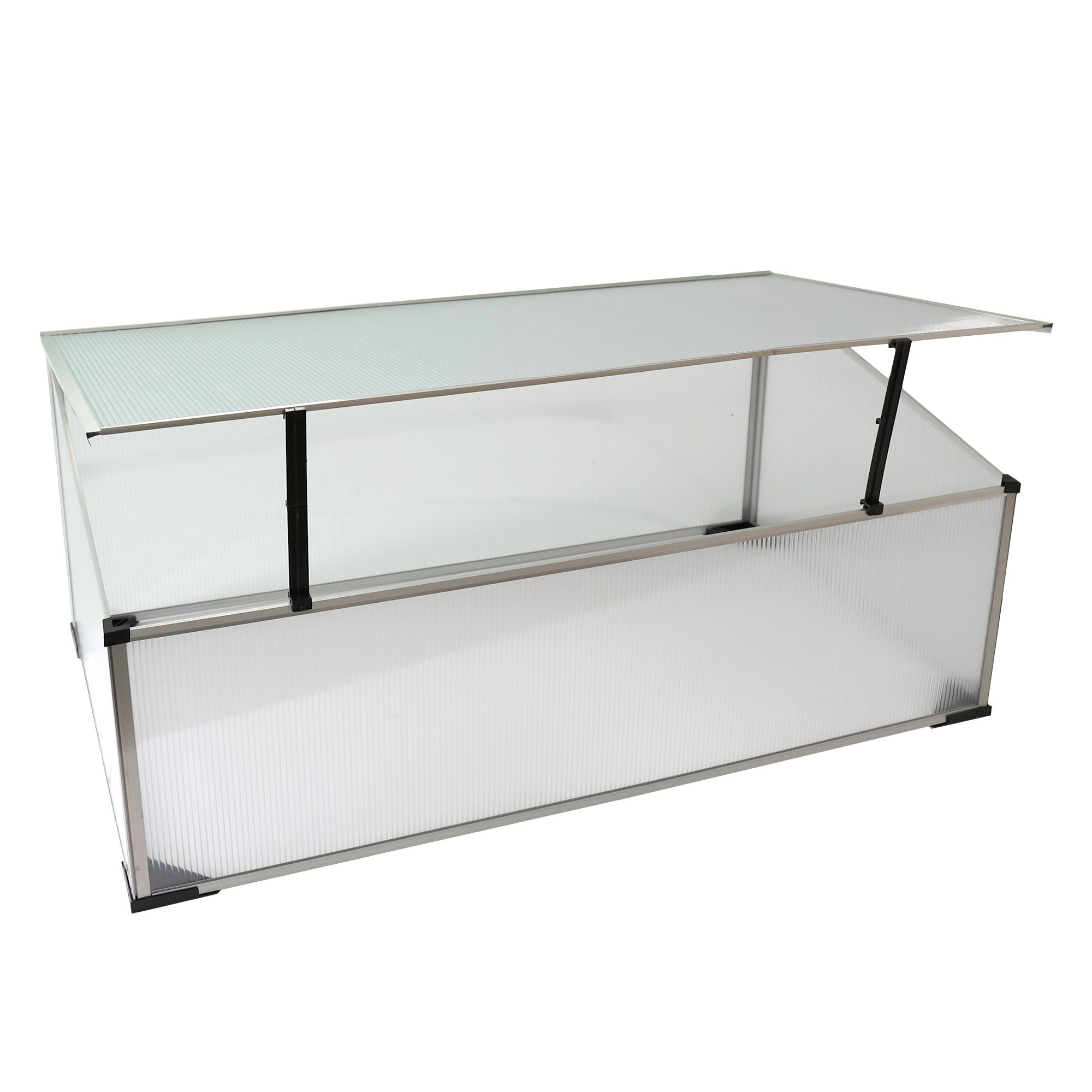 Frühbeet aus 1 mm starkem Aluminium, Treibhaus mit Aufstelldach, Frühbeetaufsatz NA209 Frühbeet aus 1 mm starkem Aluminium, Treibhaus mit Aufstelldach, Frühbeetaufsatz NA209