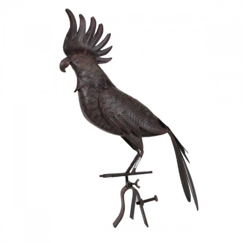 Dachrinnen- und Zaunfigur Kakadu, Metall, Rost-Optik HI-507092 Dachrinnen- und Zaunfigur Kakadu, Metall, Rost-Optik HI-507092