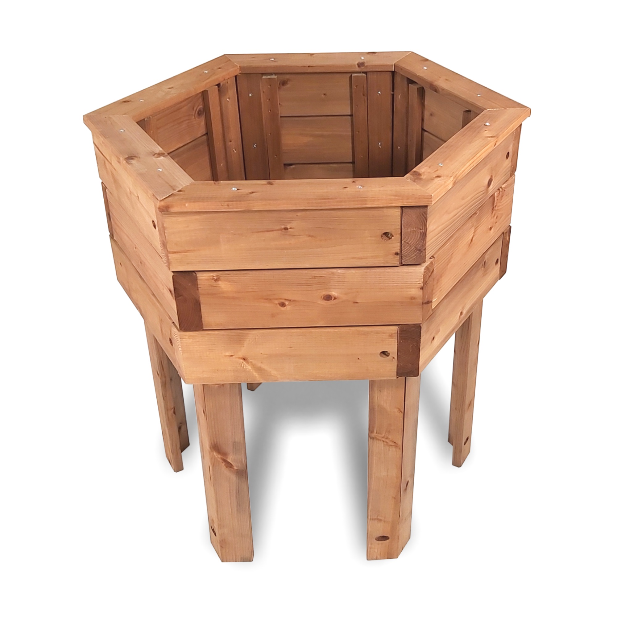 Pflanzkasten aus Holz 6eckig, 68cm hoch, Blumenkübel mit Füßen, Pflanzgefäß NA114_B Pflanzkasten aus Holz 6eckig, 68cm hoch, Blumenkübel mit Füßen, Pflanzgefäß NA114_B