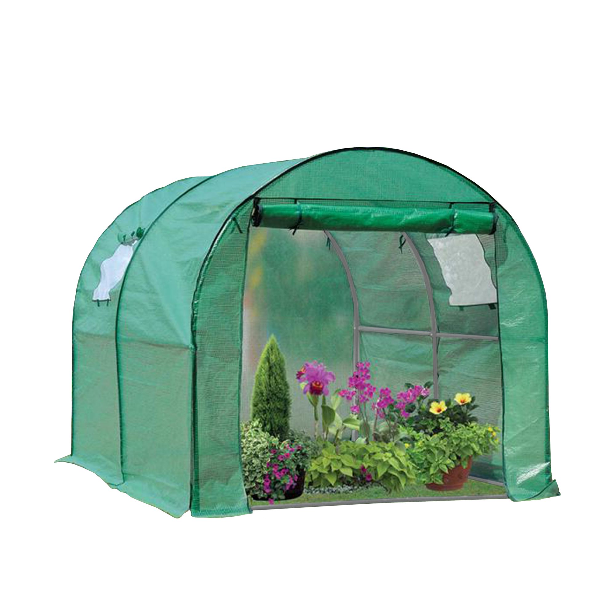 Robustes Foliengewächshaus mit 2 Fenstern, Gewächshaus 300 x 200 cm, 200 cm hoch NA207 Robustes Foliengewächshaus mit 2 Fenstern, Gewächshaus 300 x 200 cm, 200 cm hoch NA207