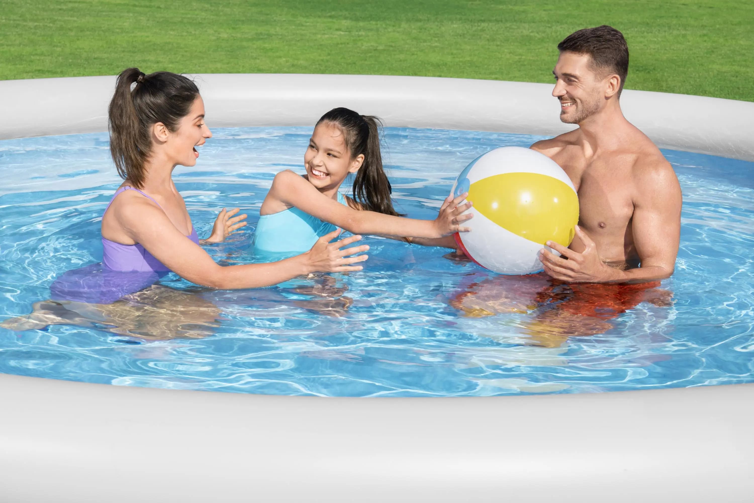 Fast Set™ Aufstellpool-Set mit Filterpumpe Ø 457 x 84 cm, Rattan-Optik (Schiefergrau), rund 57313_22